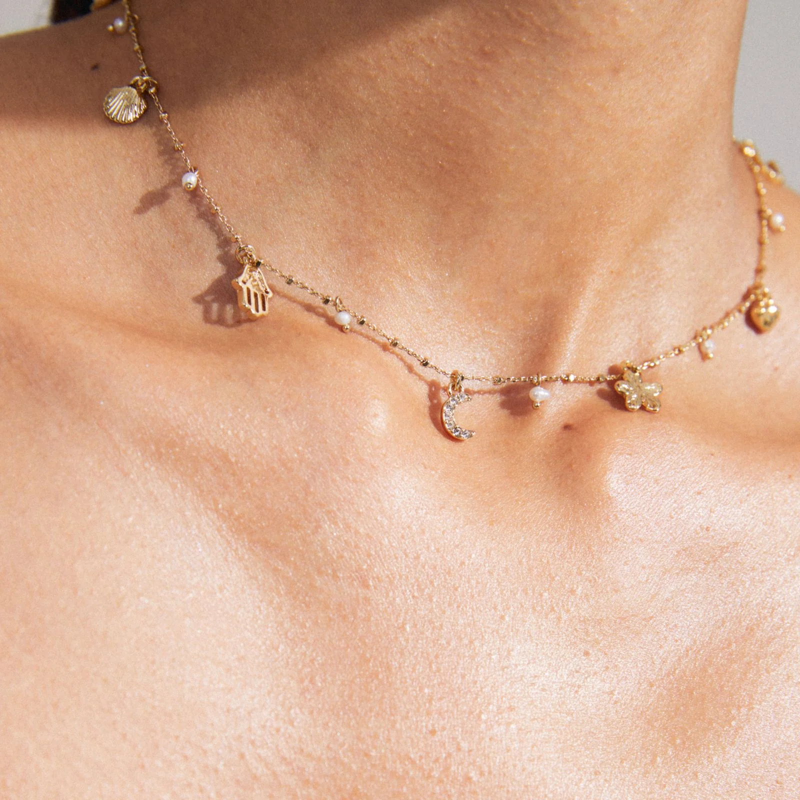 Pilgrim Prucence Gold Multi Charm Necklace - Image 2