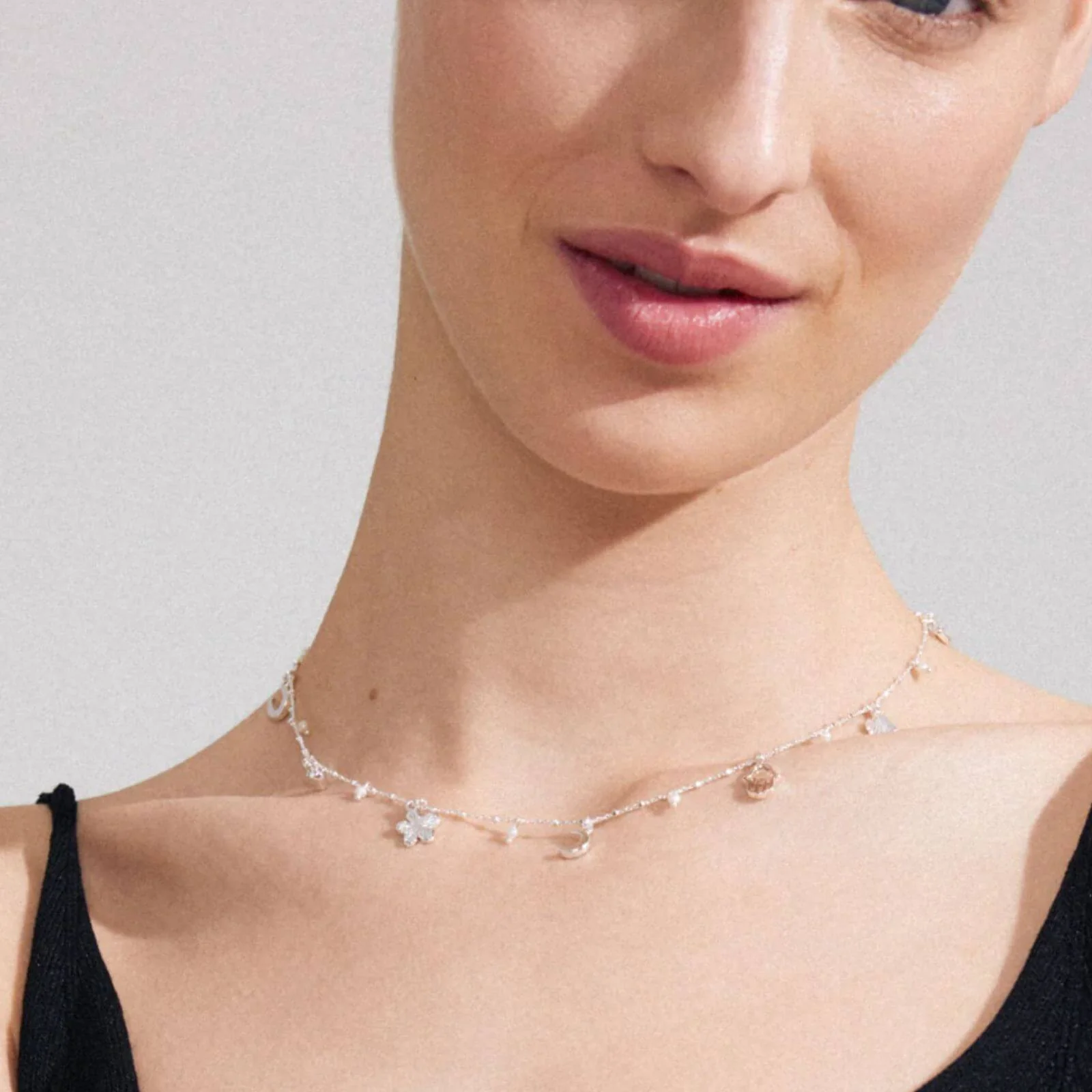 Pilgrim Prucence Silver Multi Charm Necklace - Image 2