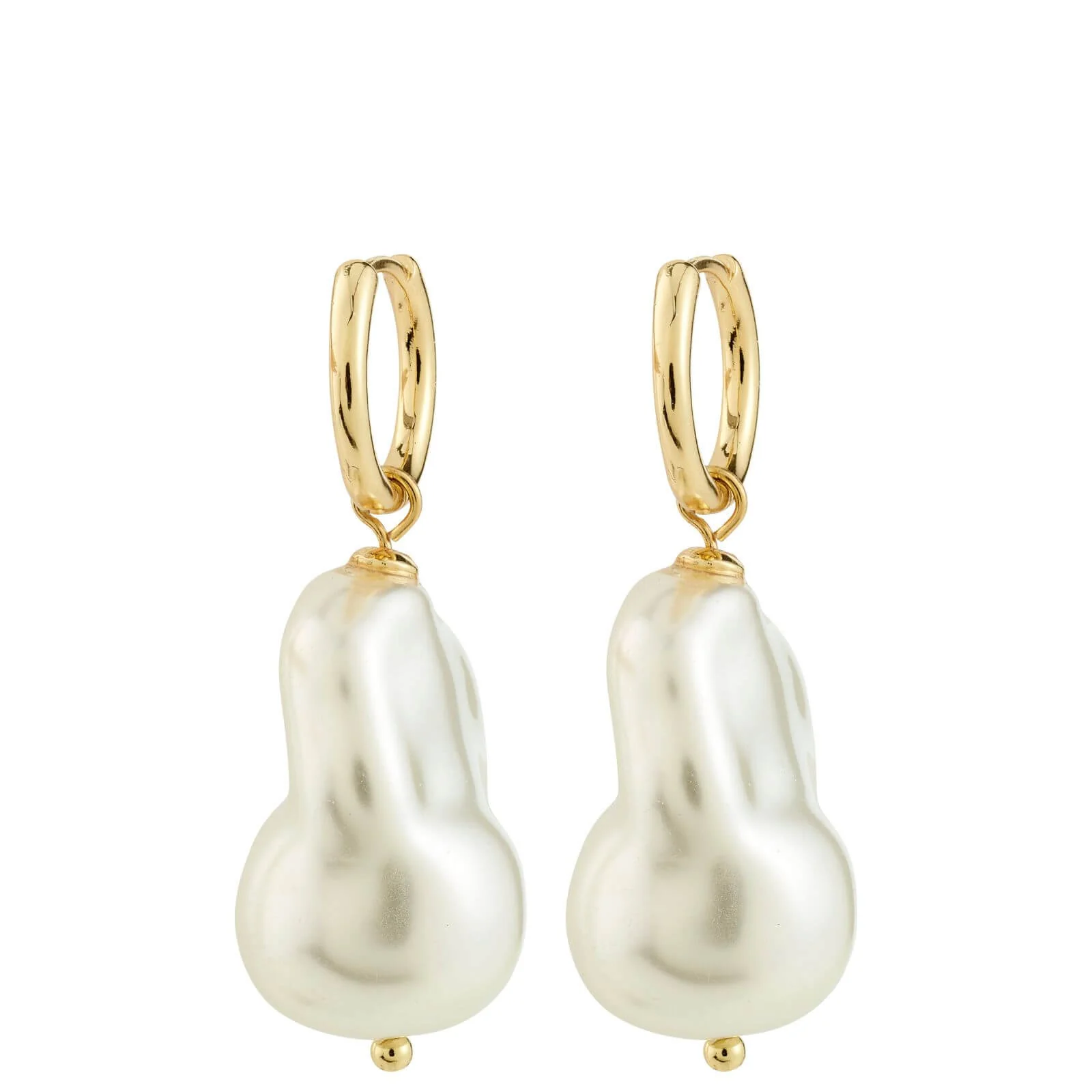 Pilgrim Radley Large Pearl Gold Hoop Earrings