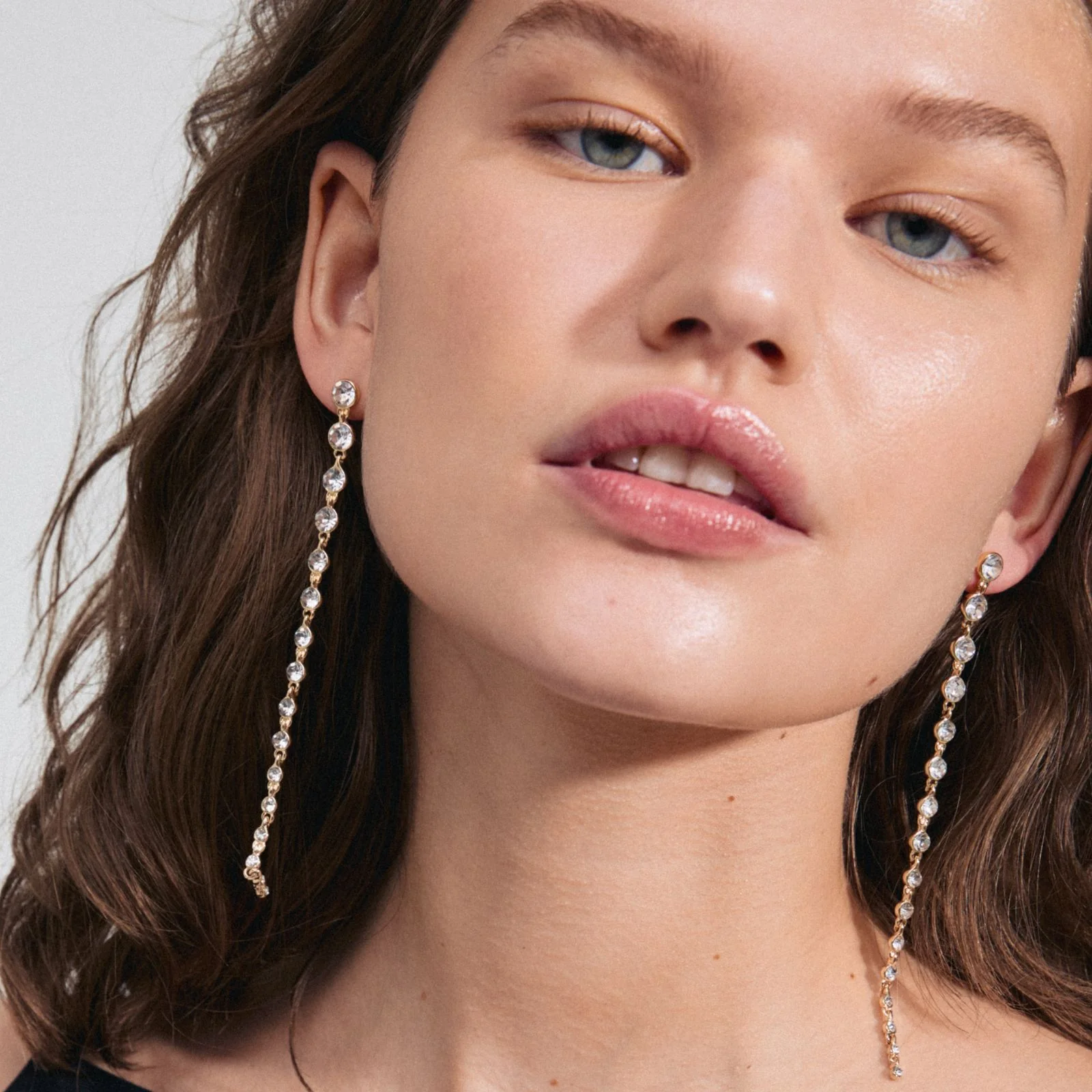 Pilgrim Reagan Gold Crystal Drop Earrings - Image 2