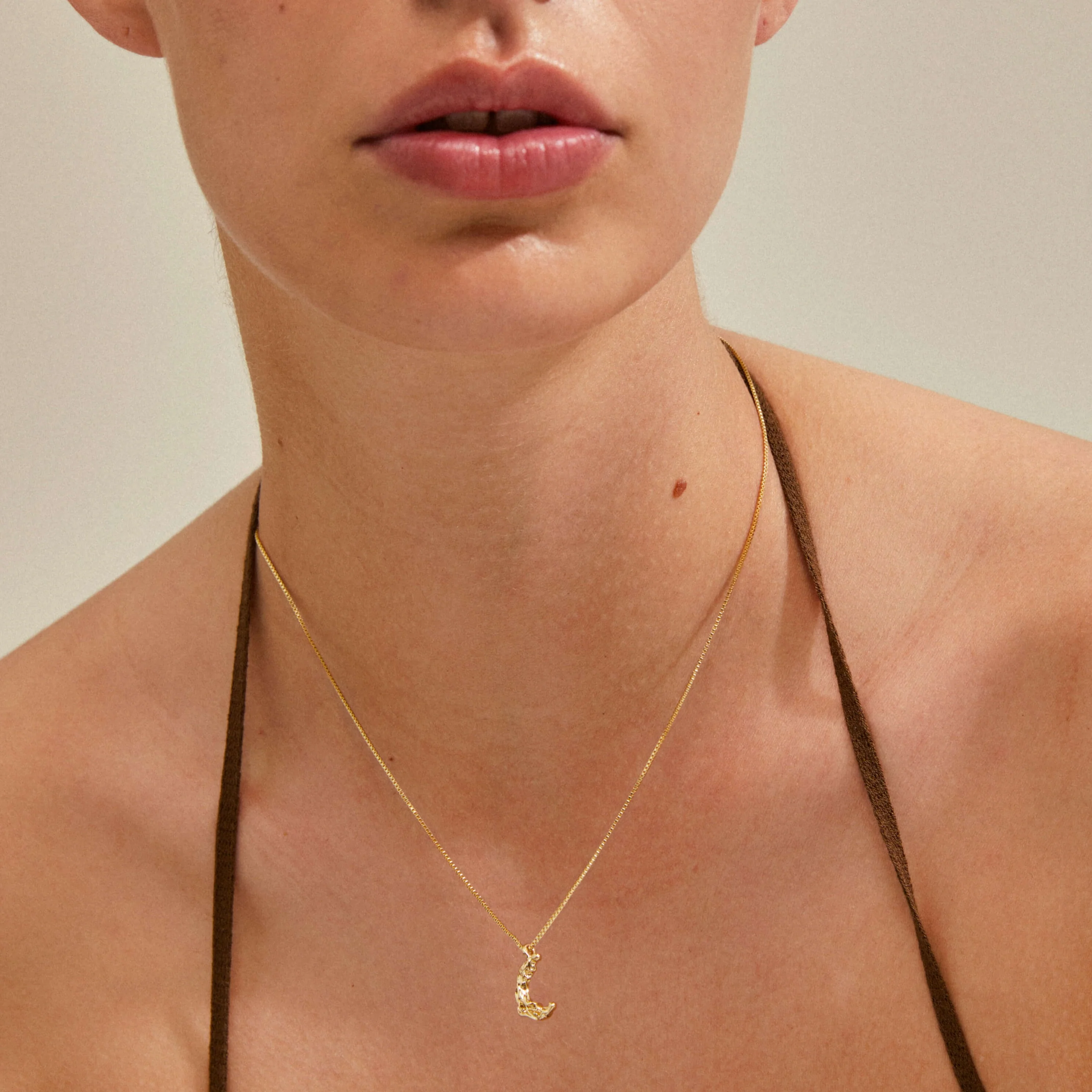 Pilgrim Remy Gold Crystal Moon Necklace - Image 2
