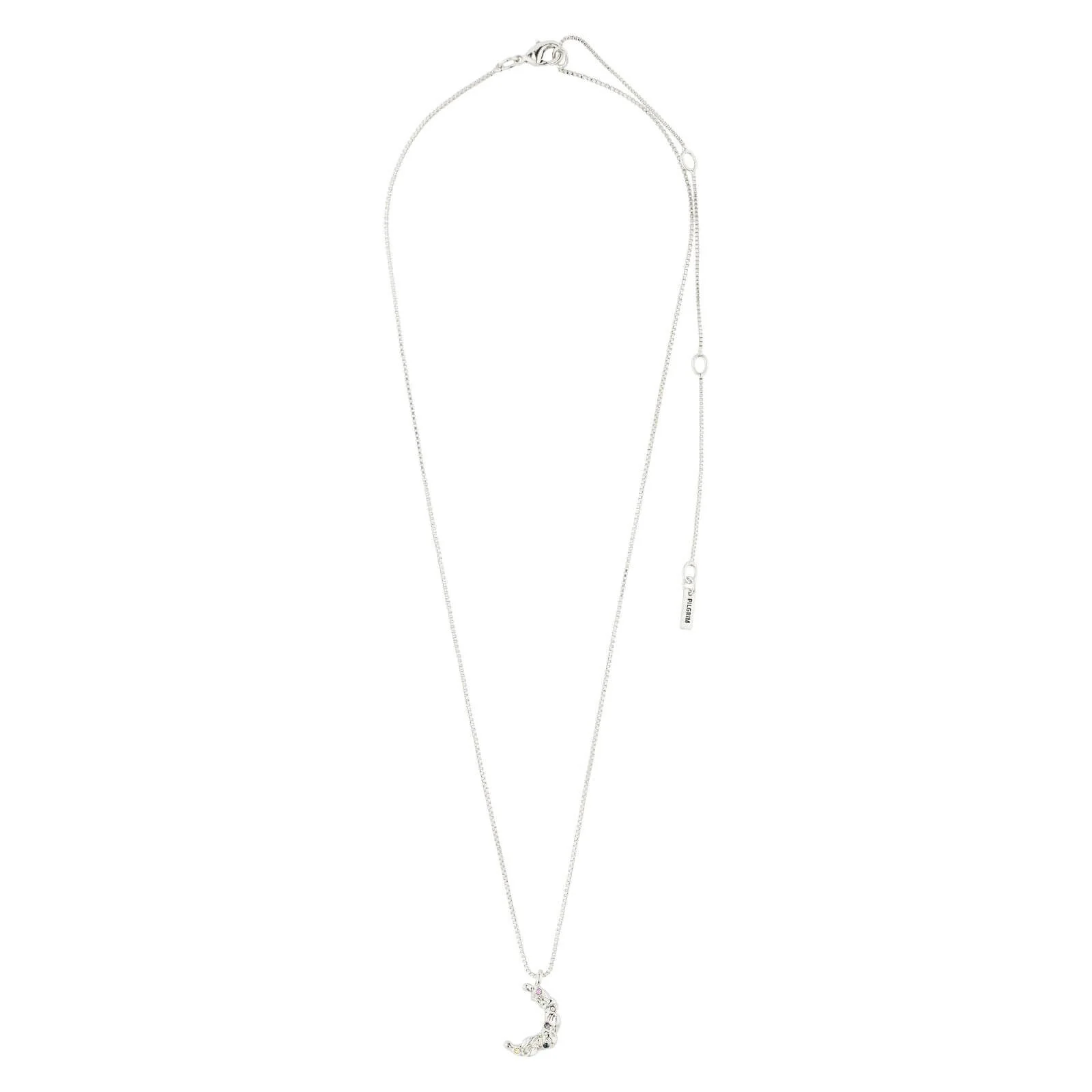 Pilgrim Remy Silver Crystal Moon Necklace - Image 2