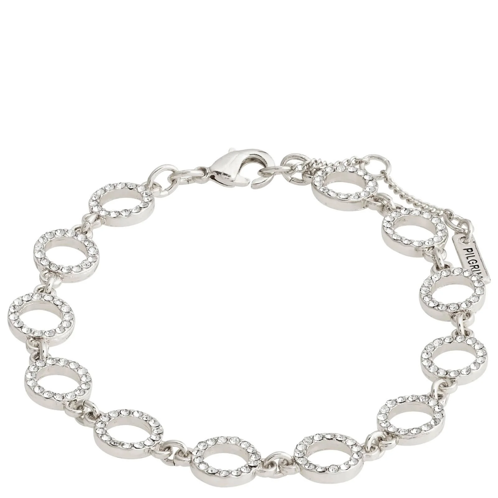 Pilgrim Rogue Silver Crystal Halo Bracelet