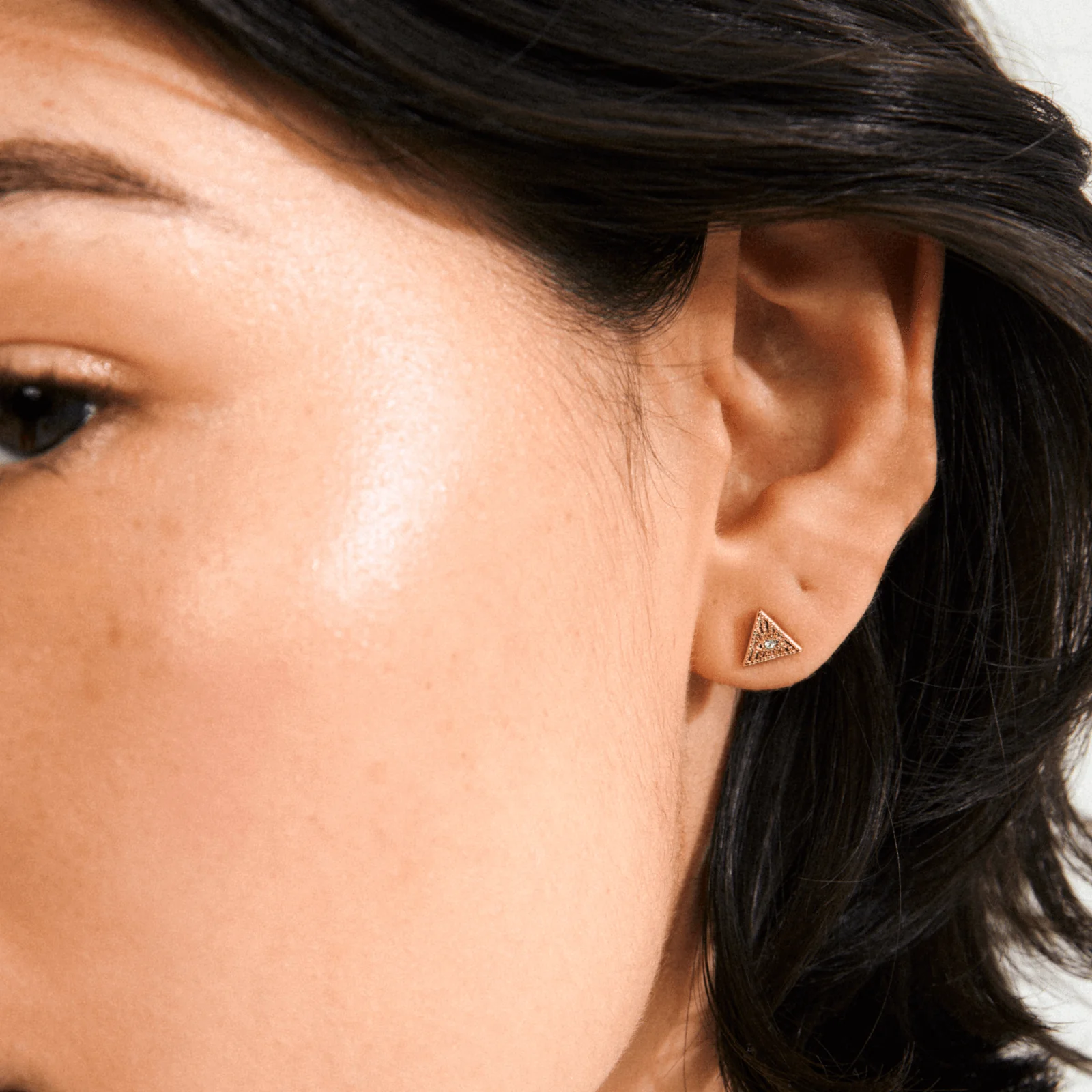 Pilgrim Rylee Gold Small Triangle Stud Earrings - Image 2
