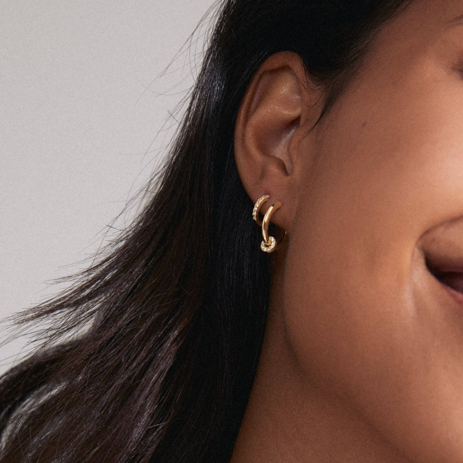Pilgrim Scottie Gold Hoop Earring Set - Image 2