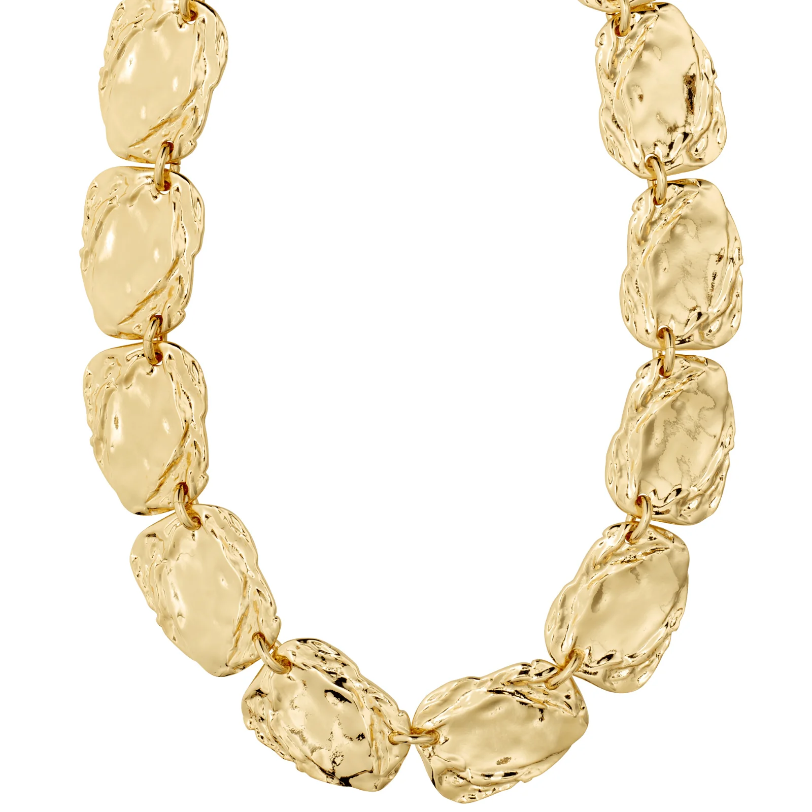 Pilgrim Shift Gold Textured Discs Necklace