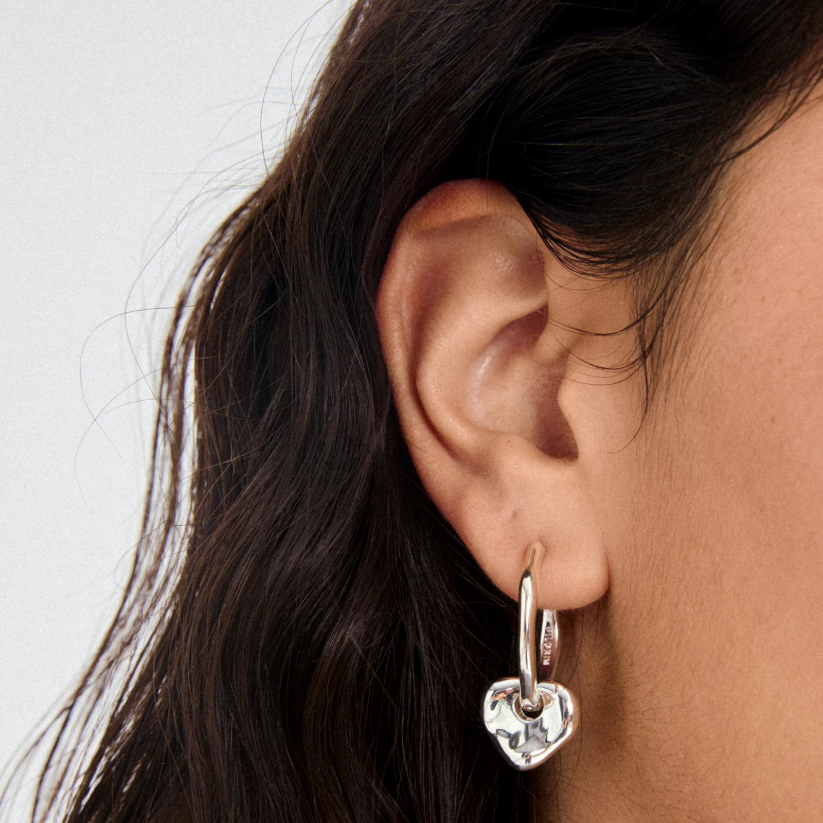 Pilgrim Silver Nova Large Hoop Earrings - Image 2