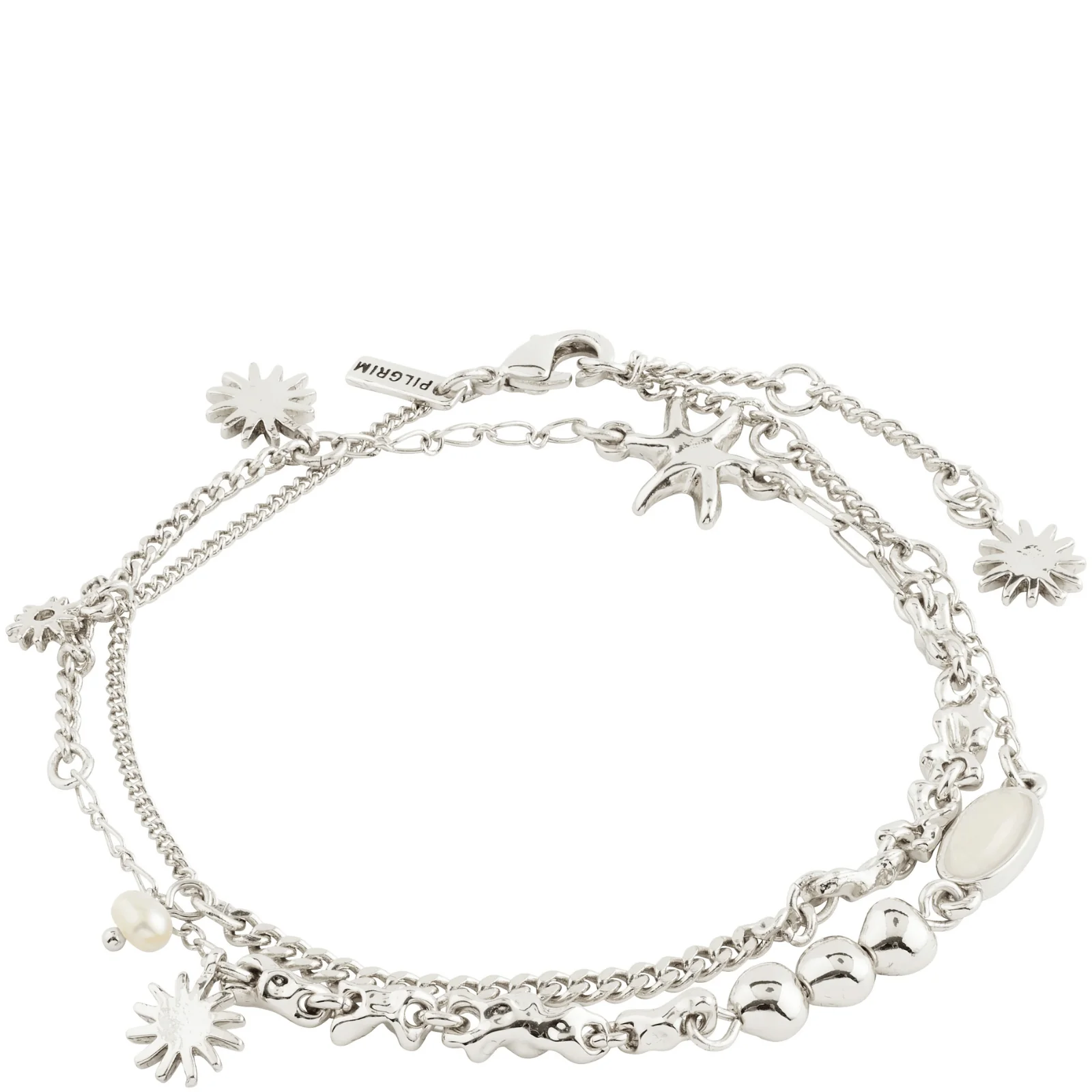Pilgrim Silver Prism Sun Bracelet