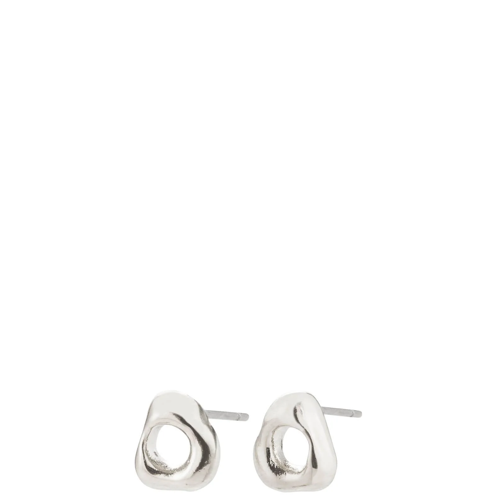 Pilgrim Silver Small Irregular Stud Earrings