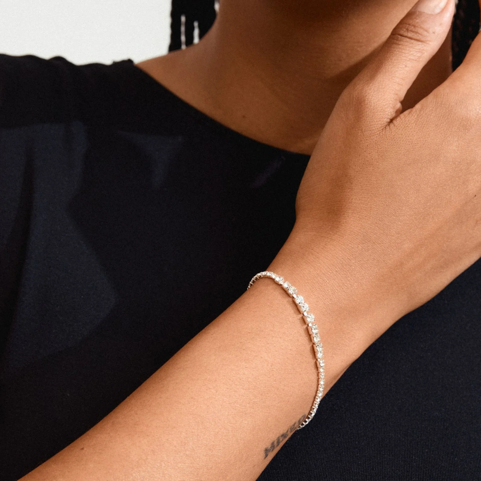Pilgrim Sky Silver Clear Crystal Bracelet - Image 2