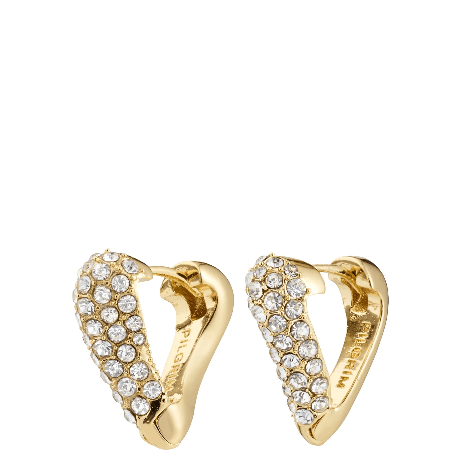 Pilgrim Soul Gold Triangle Hoop Earrings