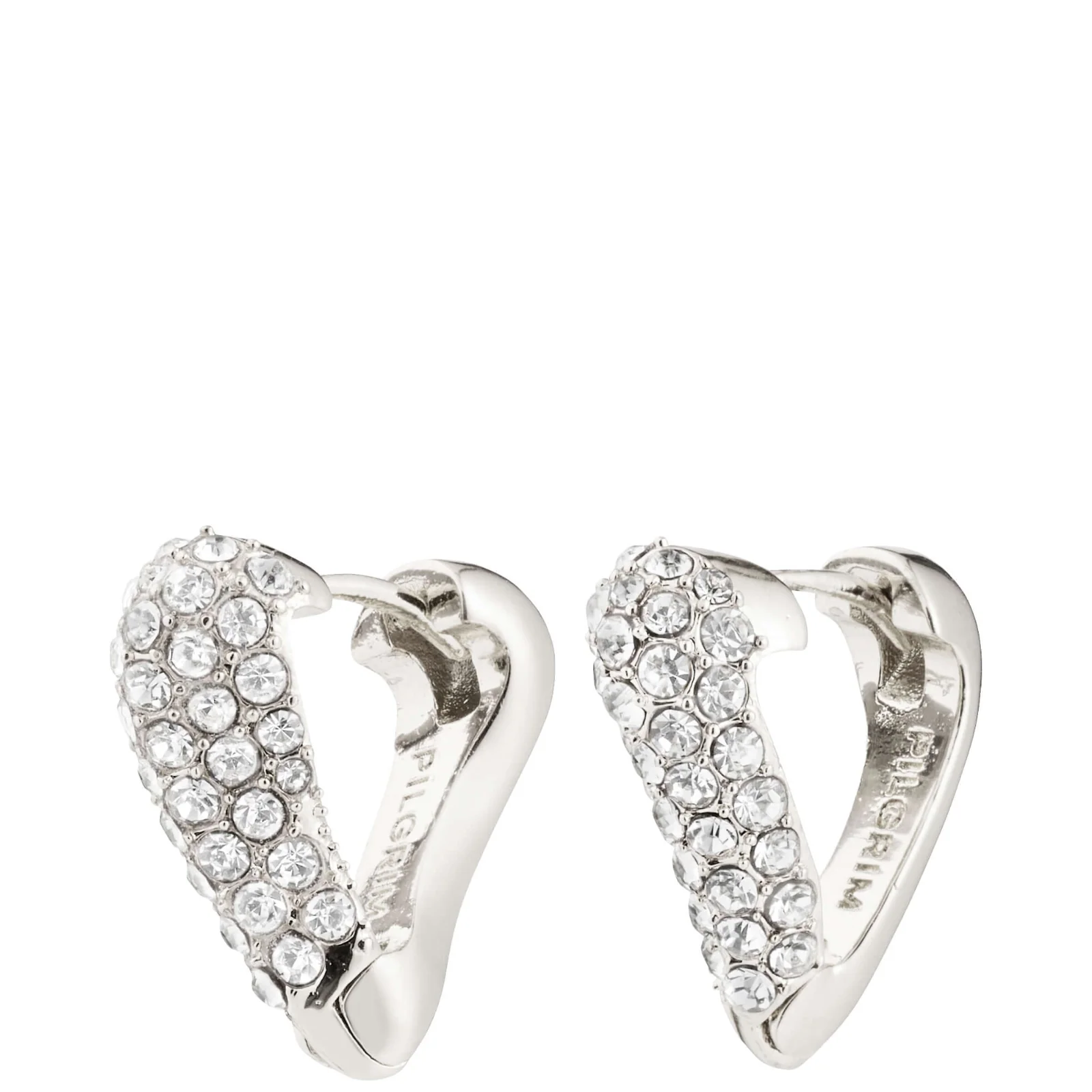 Pilgrim Soul Silver Triangle Hoop Earrings