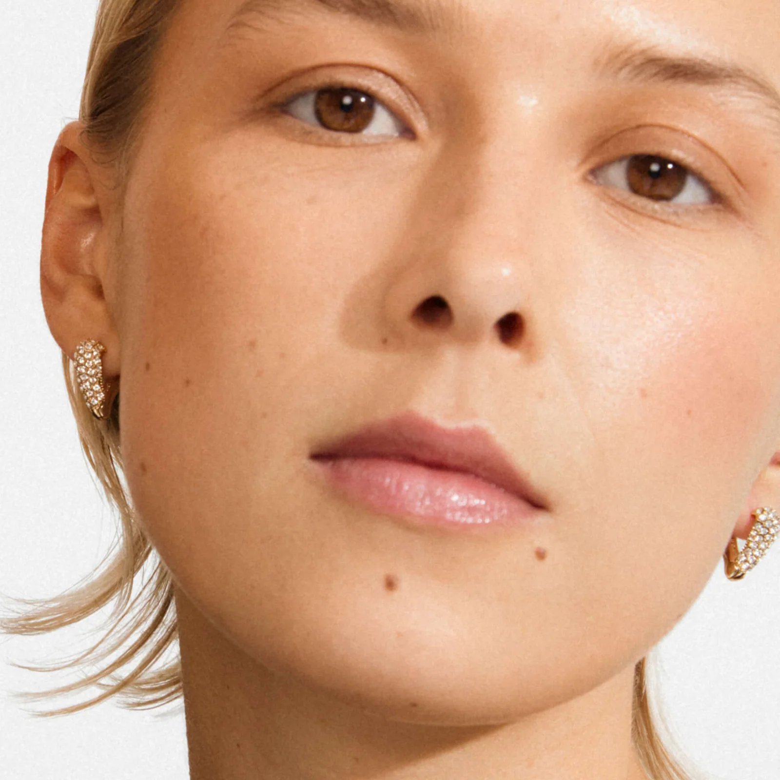 Pilgrim Soul Silver Triangle Hoop Earrings - Image 2