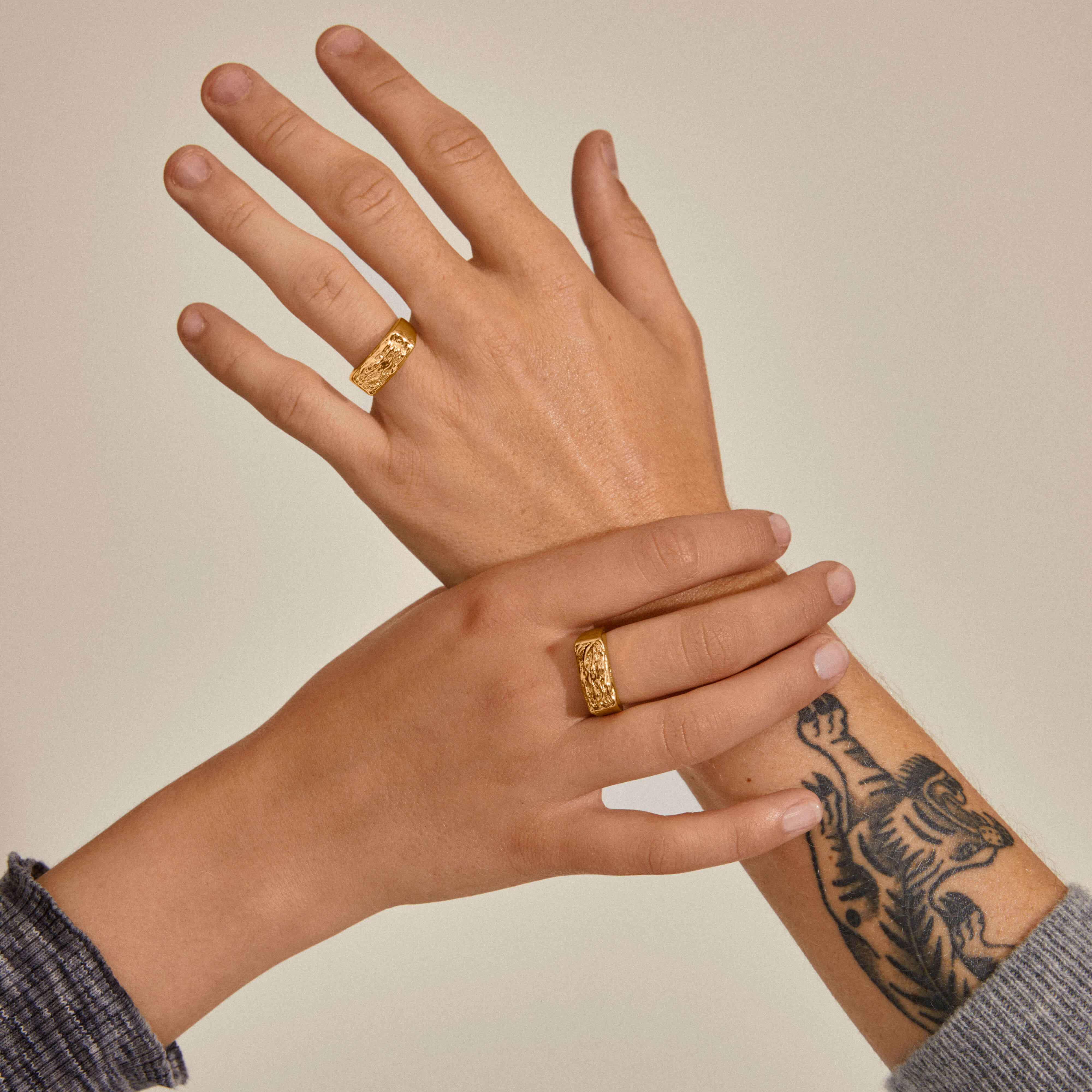 Pilgrim Star Gold Chunky Ring - Image 2