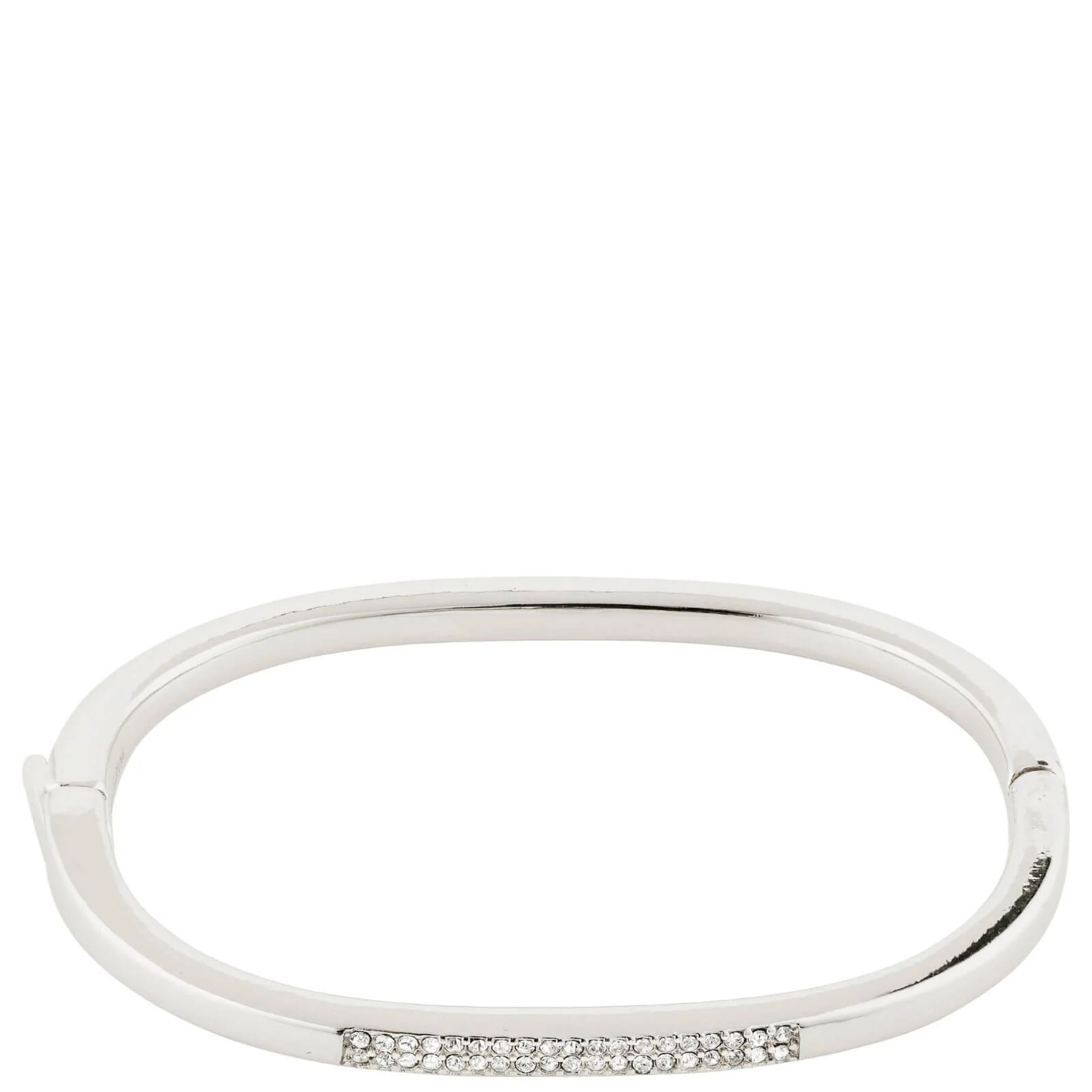 Pilgrim Star Silver Clear Crystal Oval Bangle