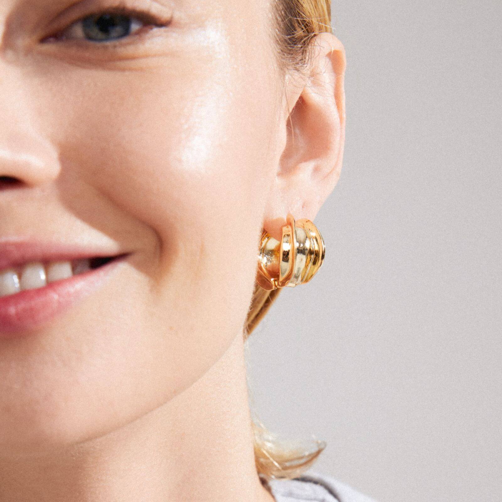 Pilgrim Stay Gold Hoop Earrings - Image 2