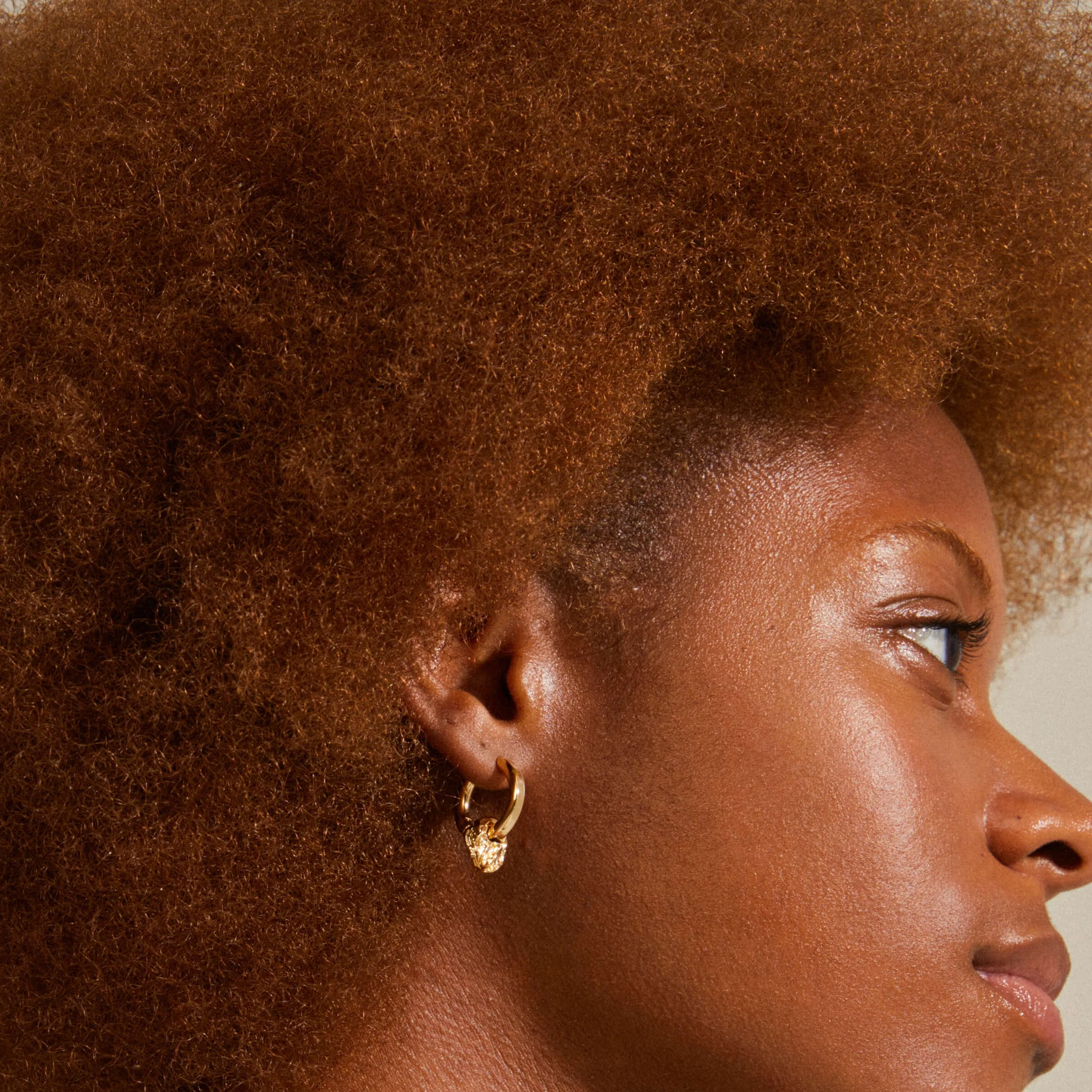Pilgrim Sun Gold Charm Hoop Earrings - Image 2