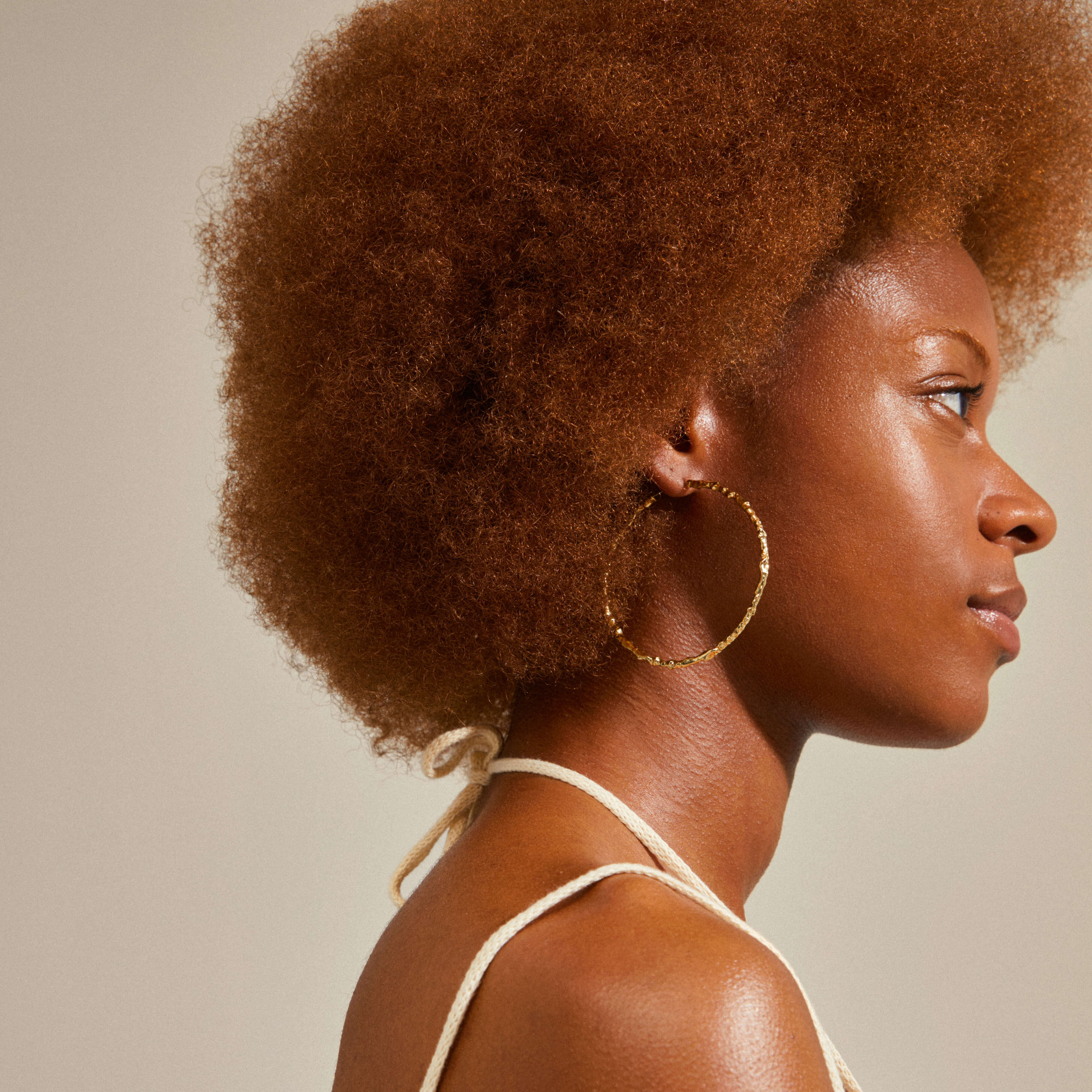 Pilgrim Sun Gold Large Hoop Earrings - Image 2