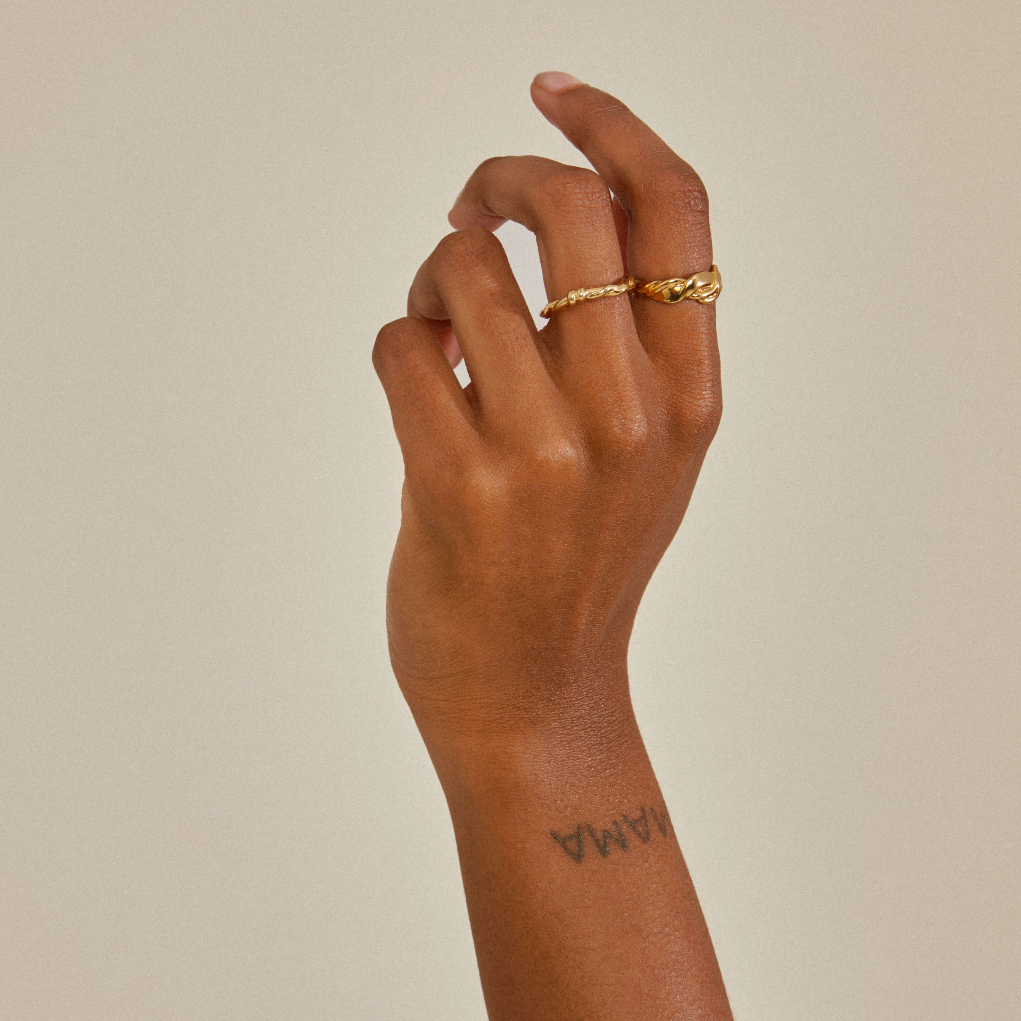 Pilgrim Sun Gold Twisted Ring Set - Image 2