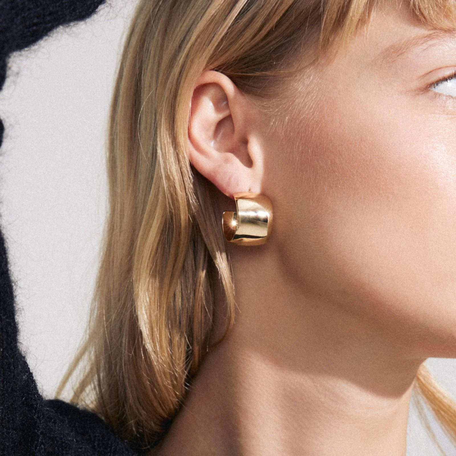 Pilgrim Talulla Gold Chunky Hoop Earrings - Image 2