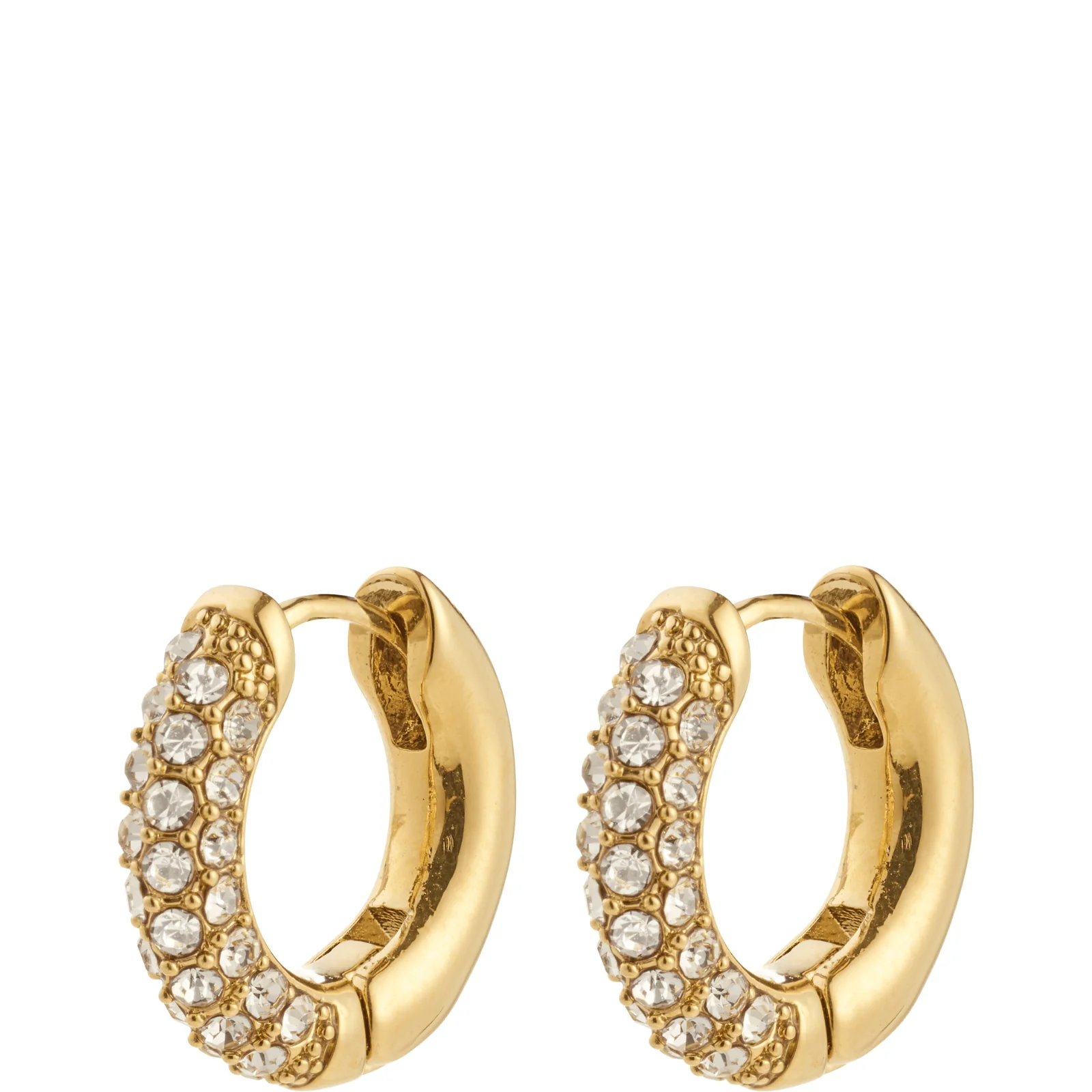 Pilgrim Tatum Small Gold Crystal Hoop Earrings