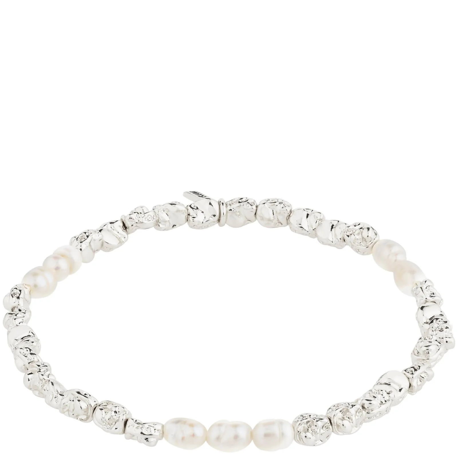 Pilgrim Tide Silver Beaded Bracelet