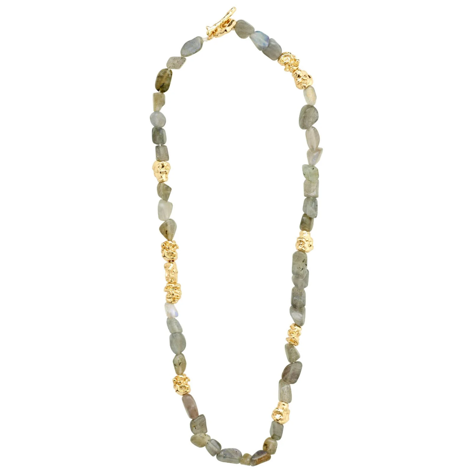 Pilgrim Trust Gold Grey Bead Necklace - Image 2