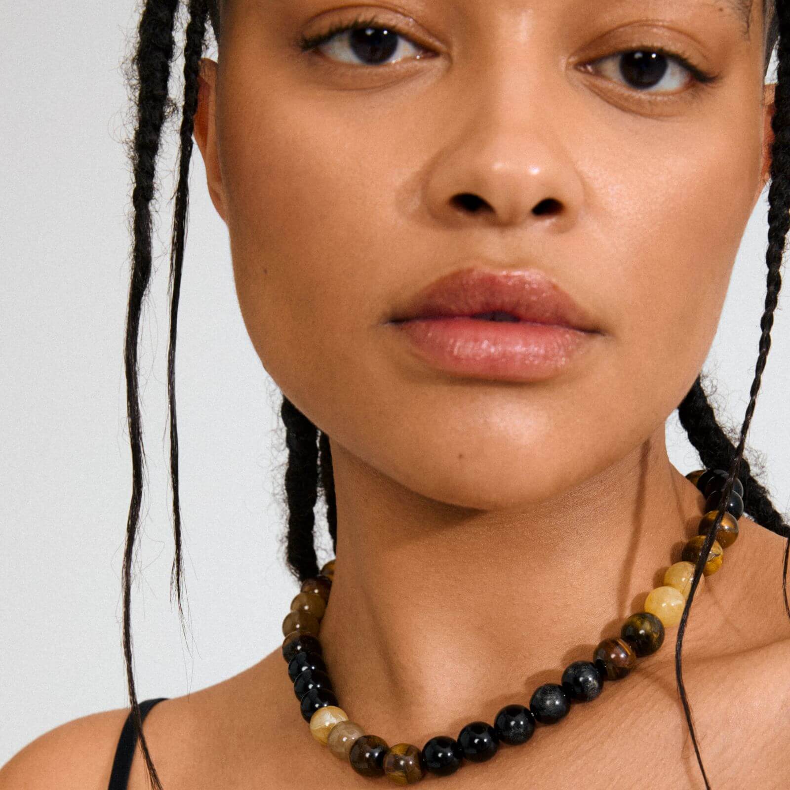 Pilgrim Unfold Gold & Brown Tiger Eye Bead Necklace - Image 3