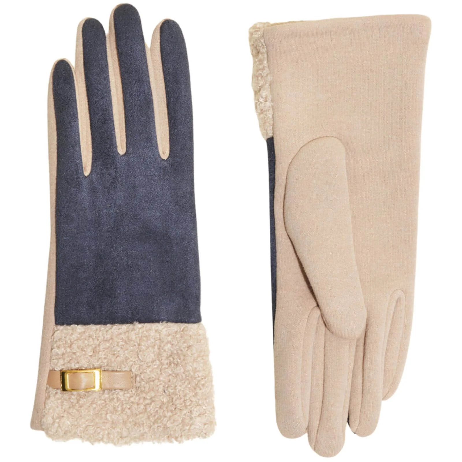 Powder Audrey Suede Gloves - Navy