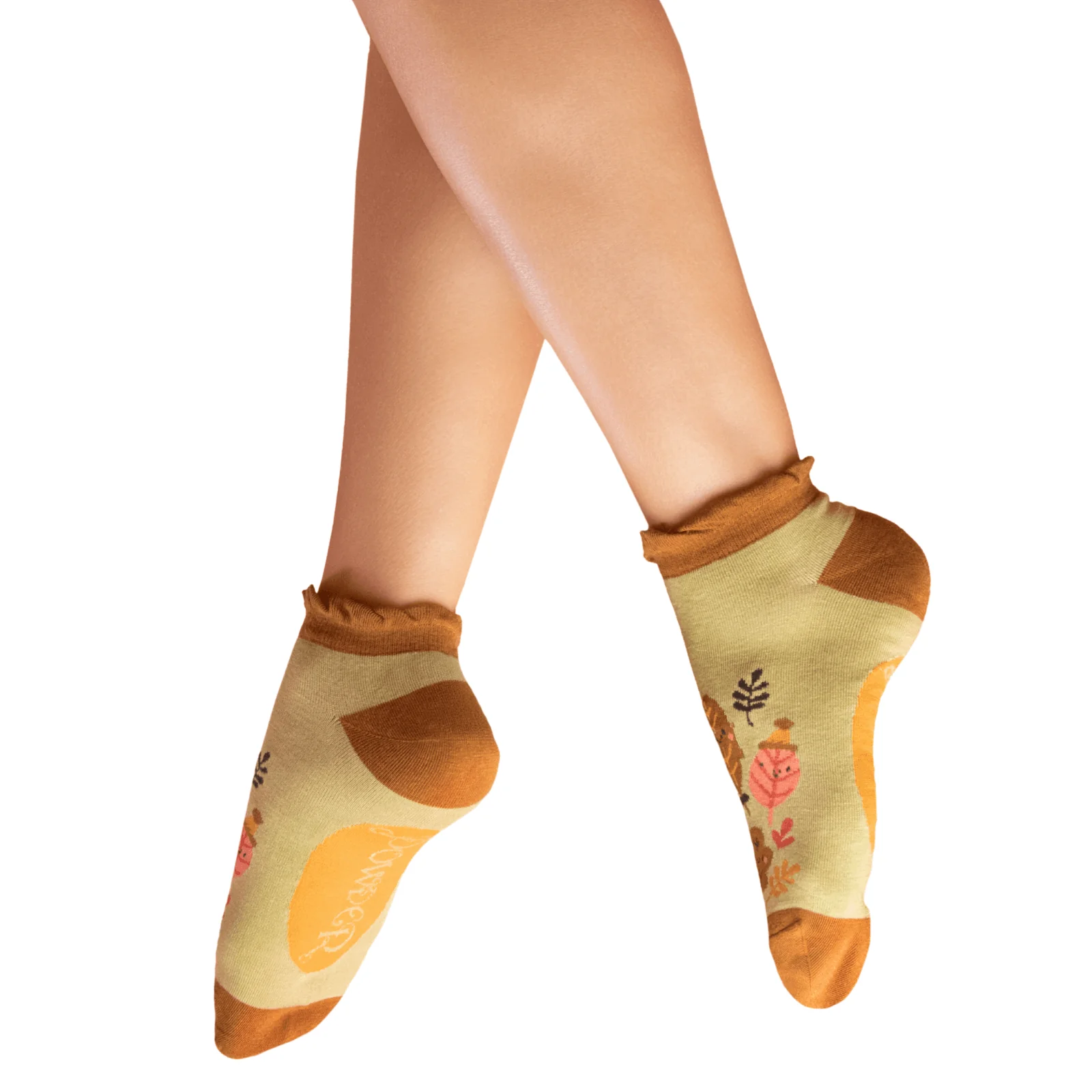 Powder Happy Leaves Trainer Socks