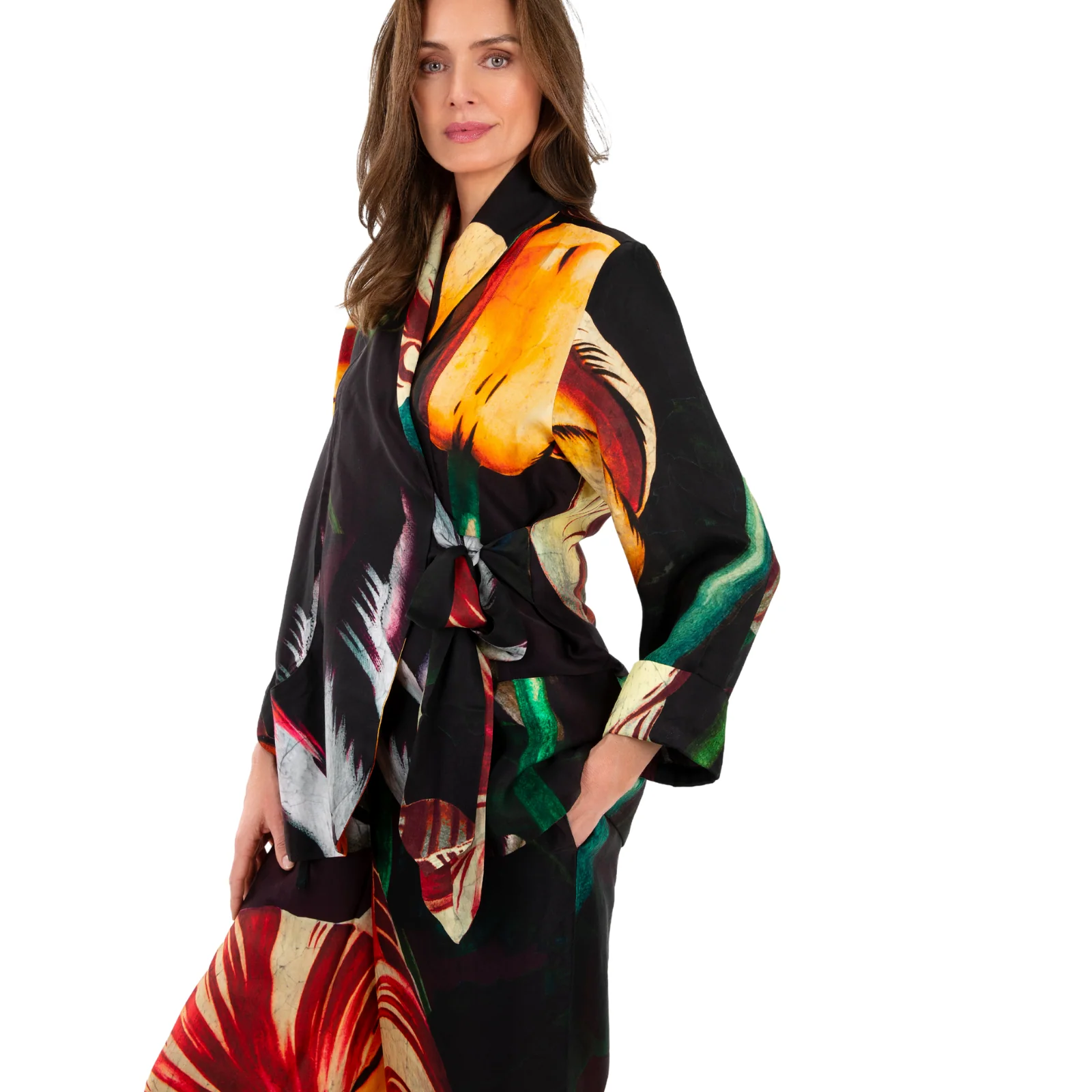 Powder Ladies Luxury Printed Co-Ord - Midnight Posy - Image 3