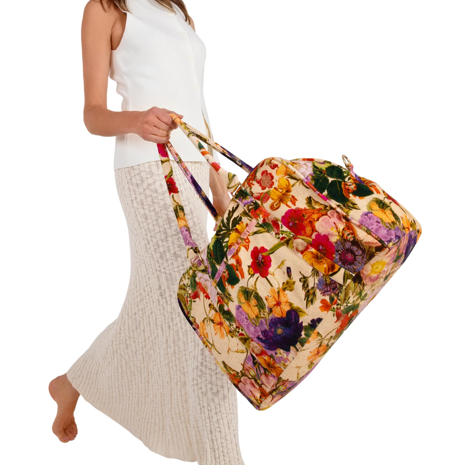 Powder Luxe Weekend Bag - Cream Posy - Image 2