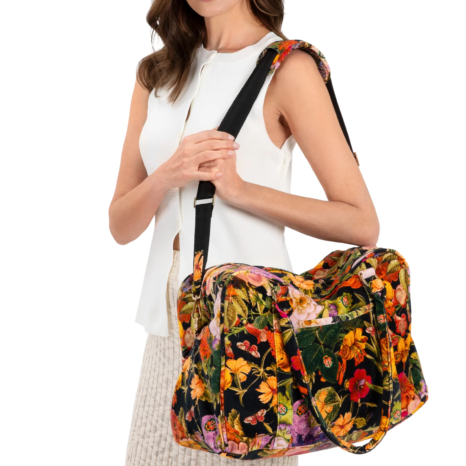 Powder Luxe Weekend Bag - Midnight Posy