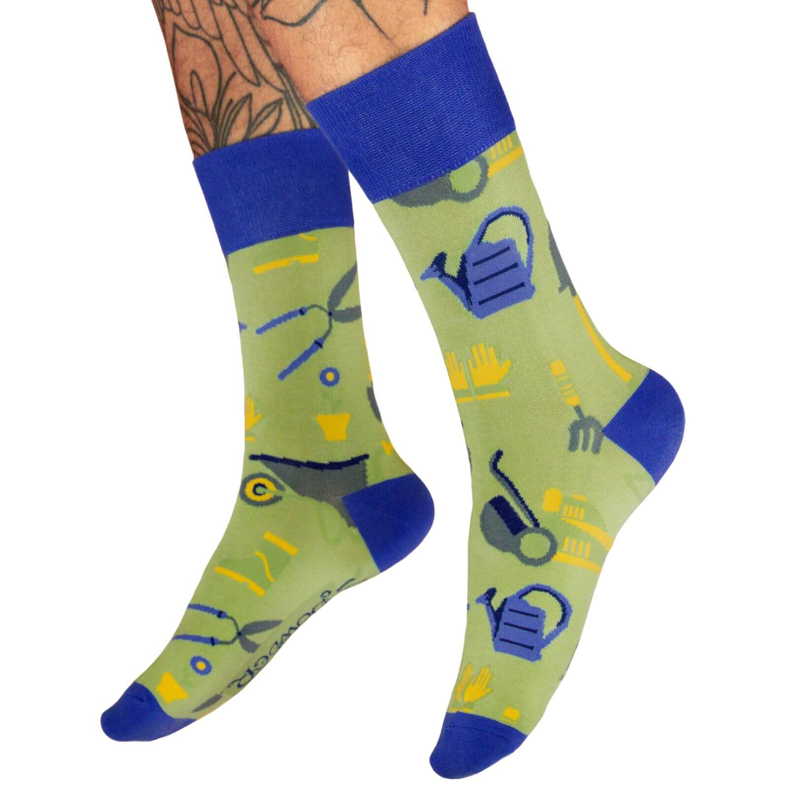 Powder Mens Green Fingers Socks