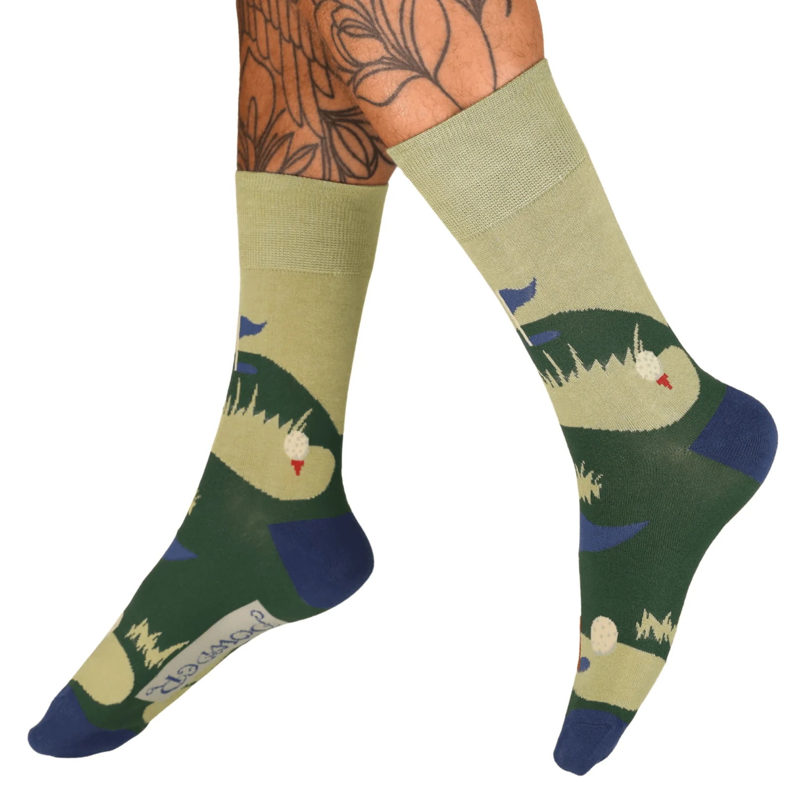 Powder Mens Hole In One Socks - Moss