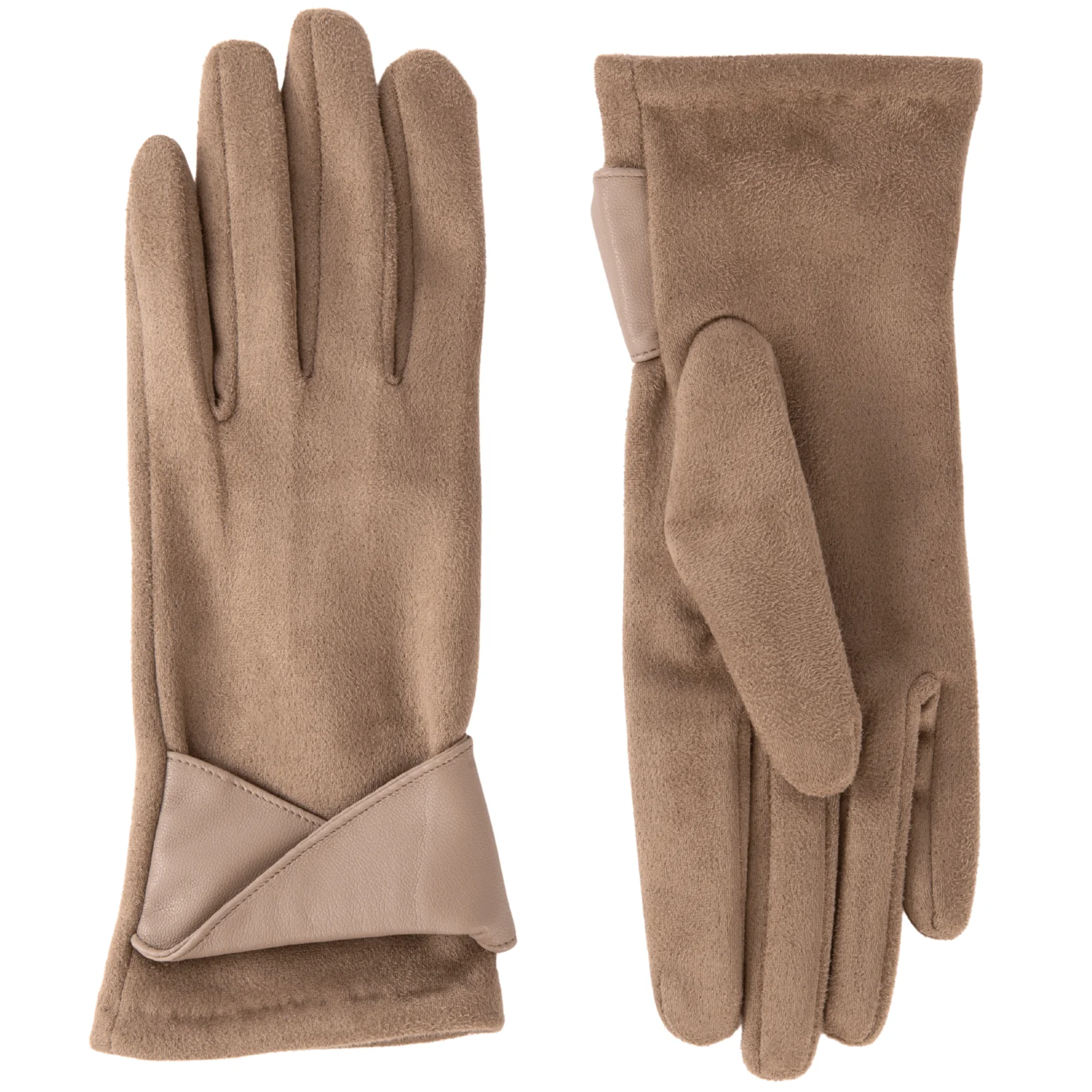 Powder Meredith Suede Gloves - Taupe