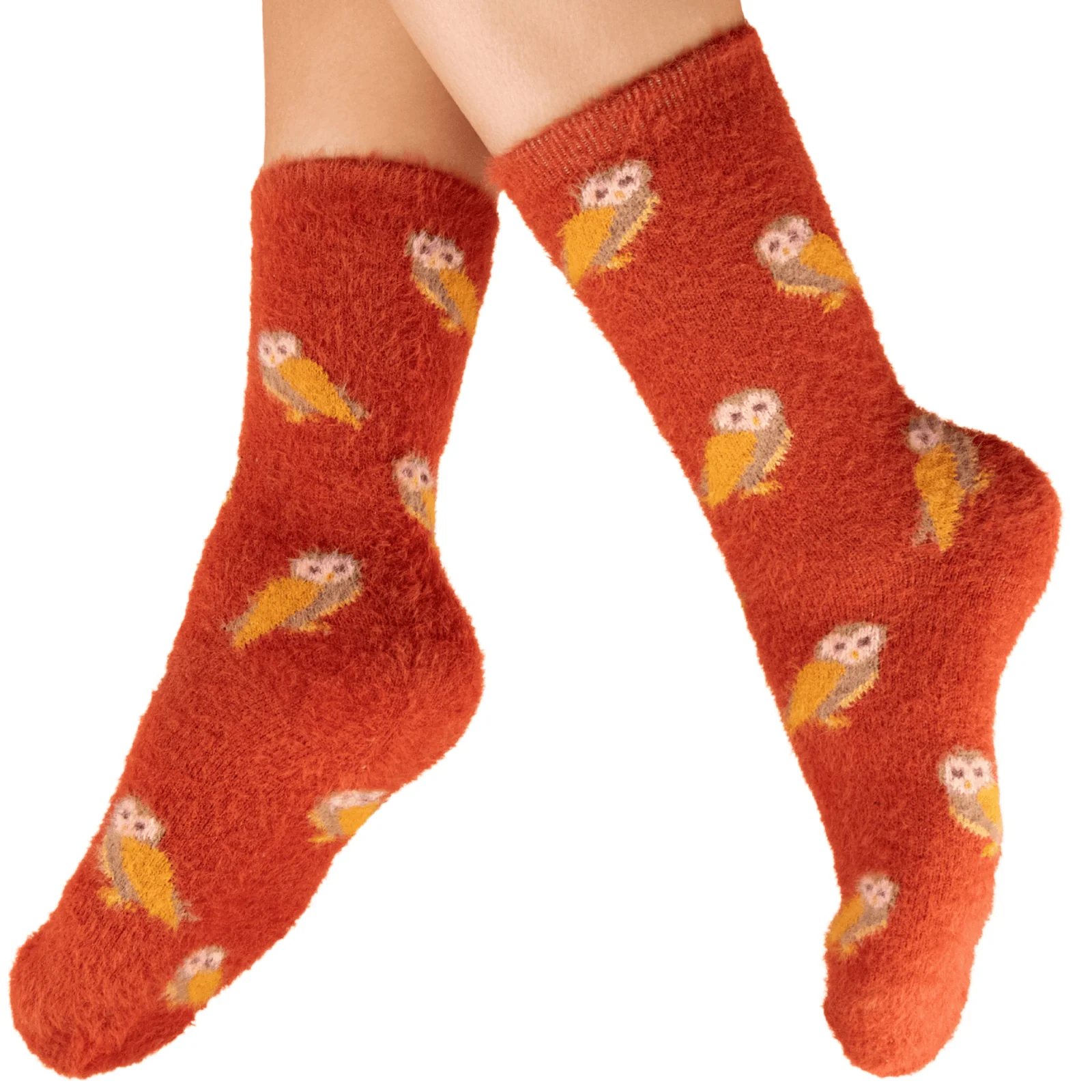 Powder Mini Owls Fuzzy Socks