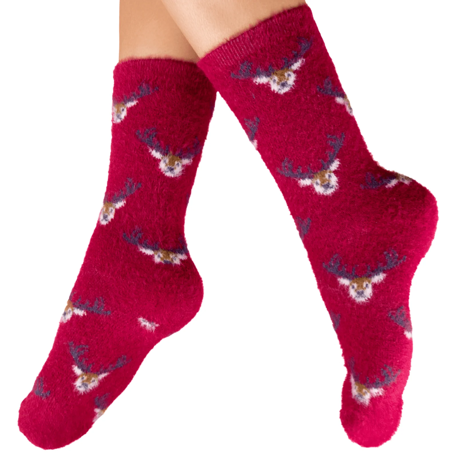 Powder Mini Stags Fuzzy Socks