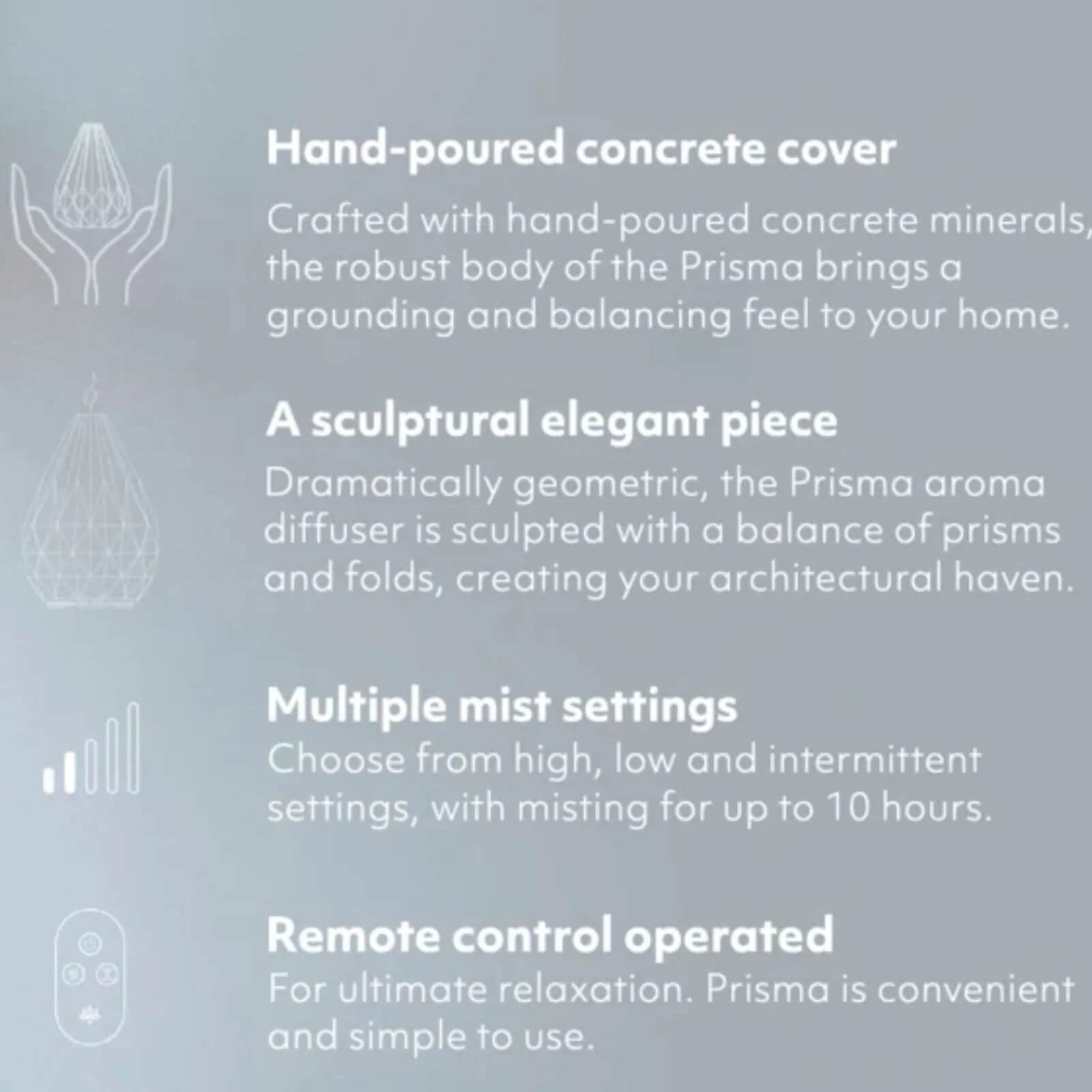 Prisma Concrete Grey Aroma Diffuser - Image 4