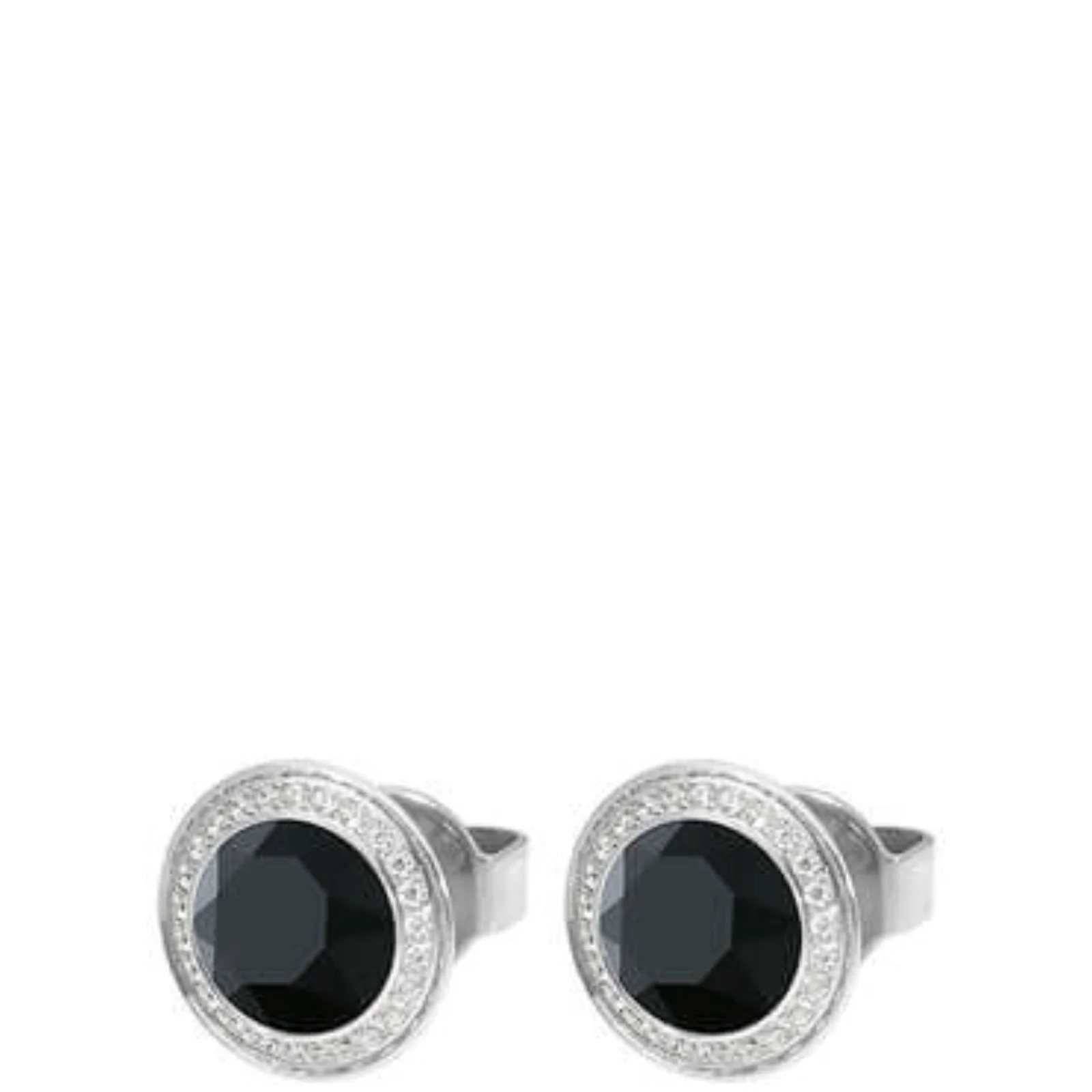 Qudo 9mm Tondo Deluxe Silver Earrings - Jet