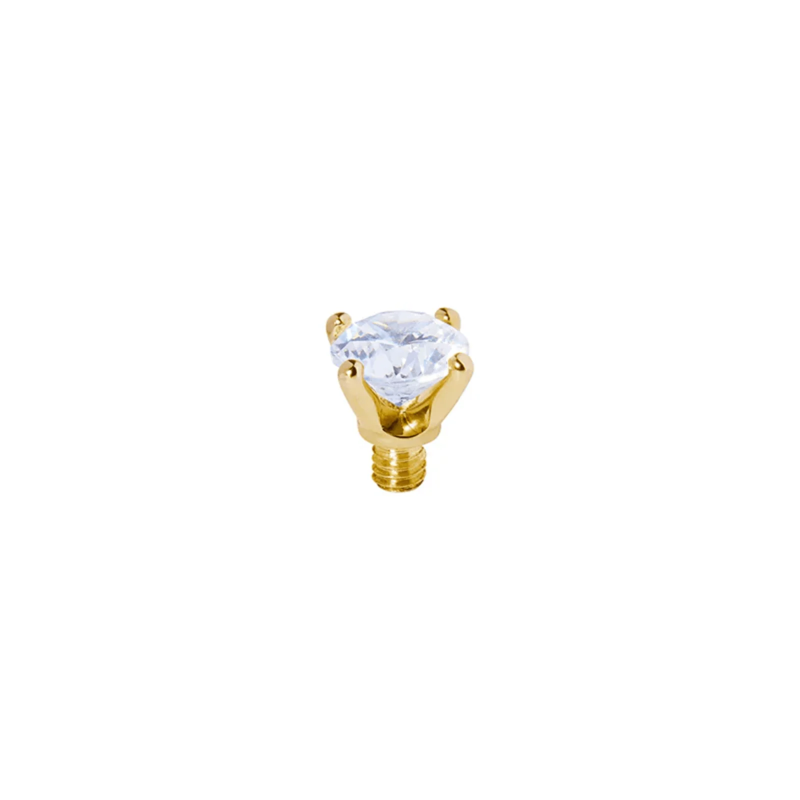 Qudo Arezzo 6mm Gold Topper - Clear Crystal
