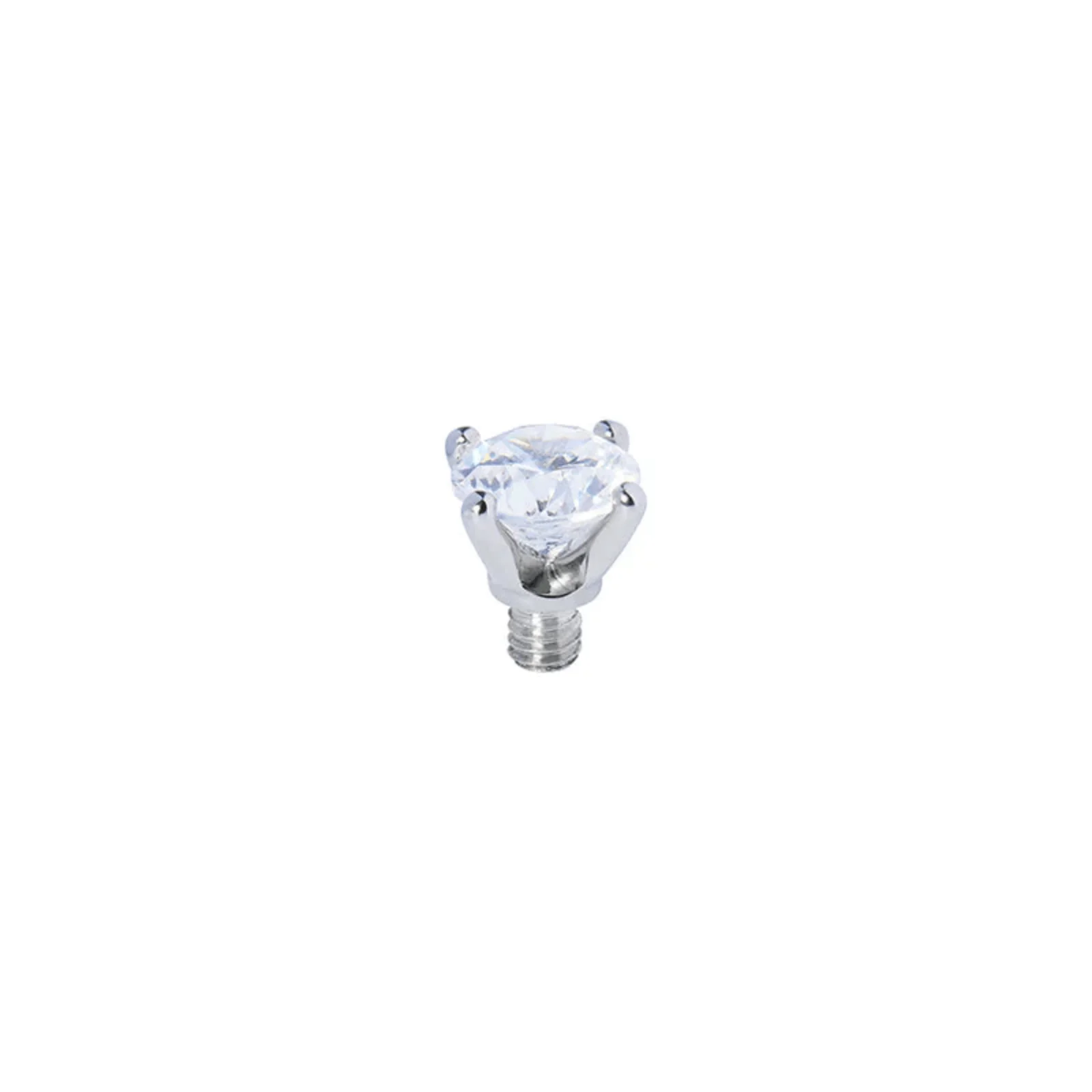 Qudo Arezzo 6mm Silver Topper - Clear Crystal
