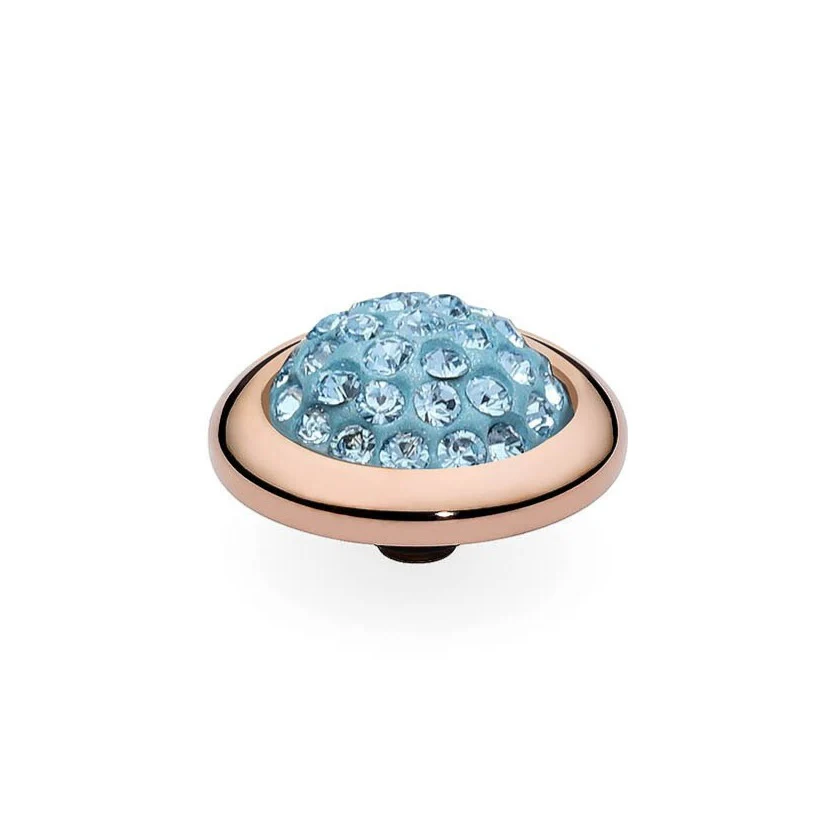 Qudo Calanda Rose Gold Topper - Aquamarine
