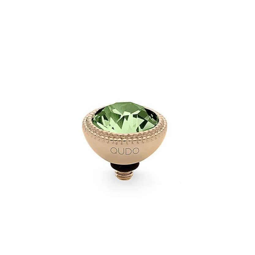 Qudo Fabero 11mm Gold Topper - Peridot