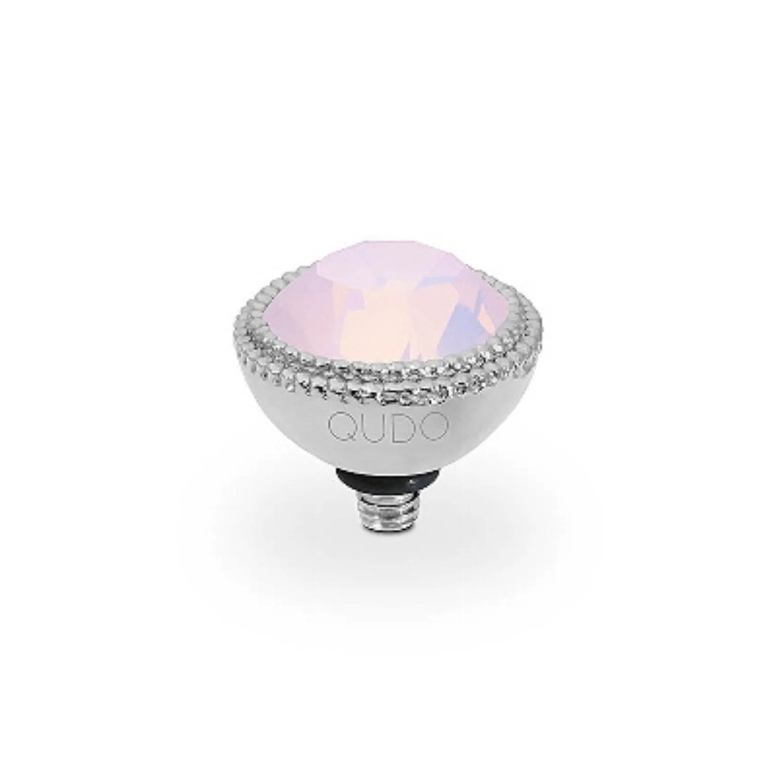 Qudo Fabero 11mm Silver Topper - Rose Opal