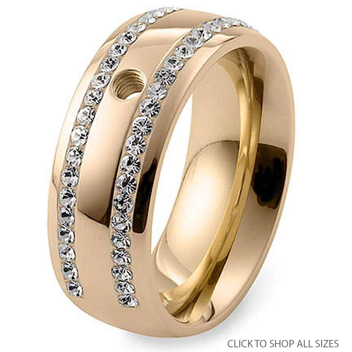 Qudo Lecce Ring Band - Gold