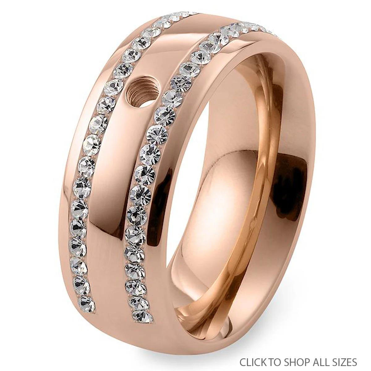 Qudo Lecce Ring Band - Rose Gold