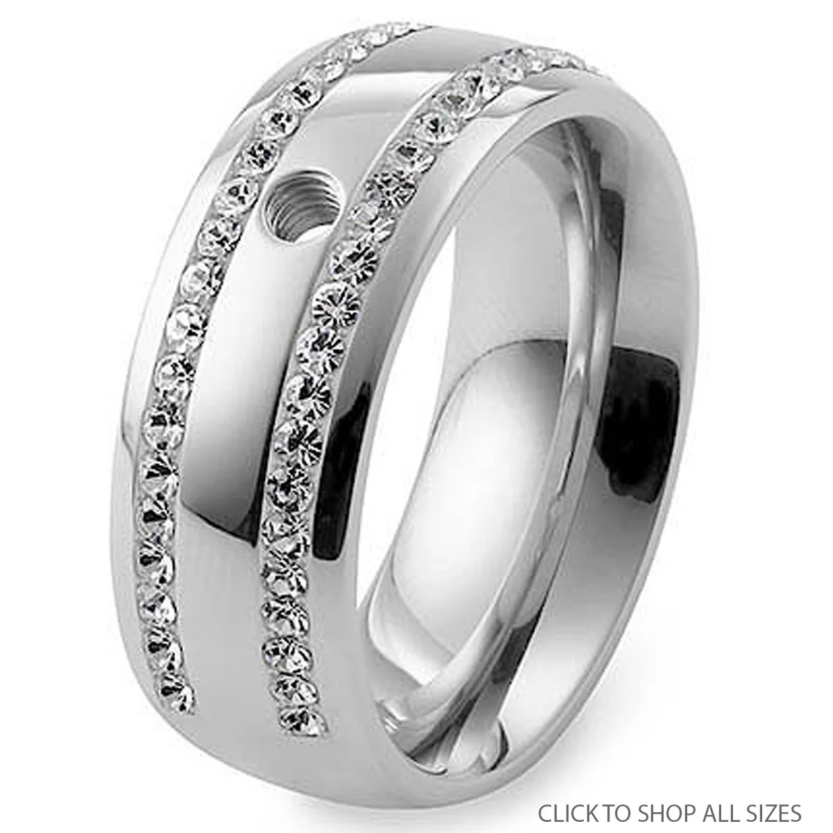 Qudo Lecce Ring Band - Silver
