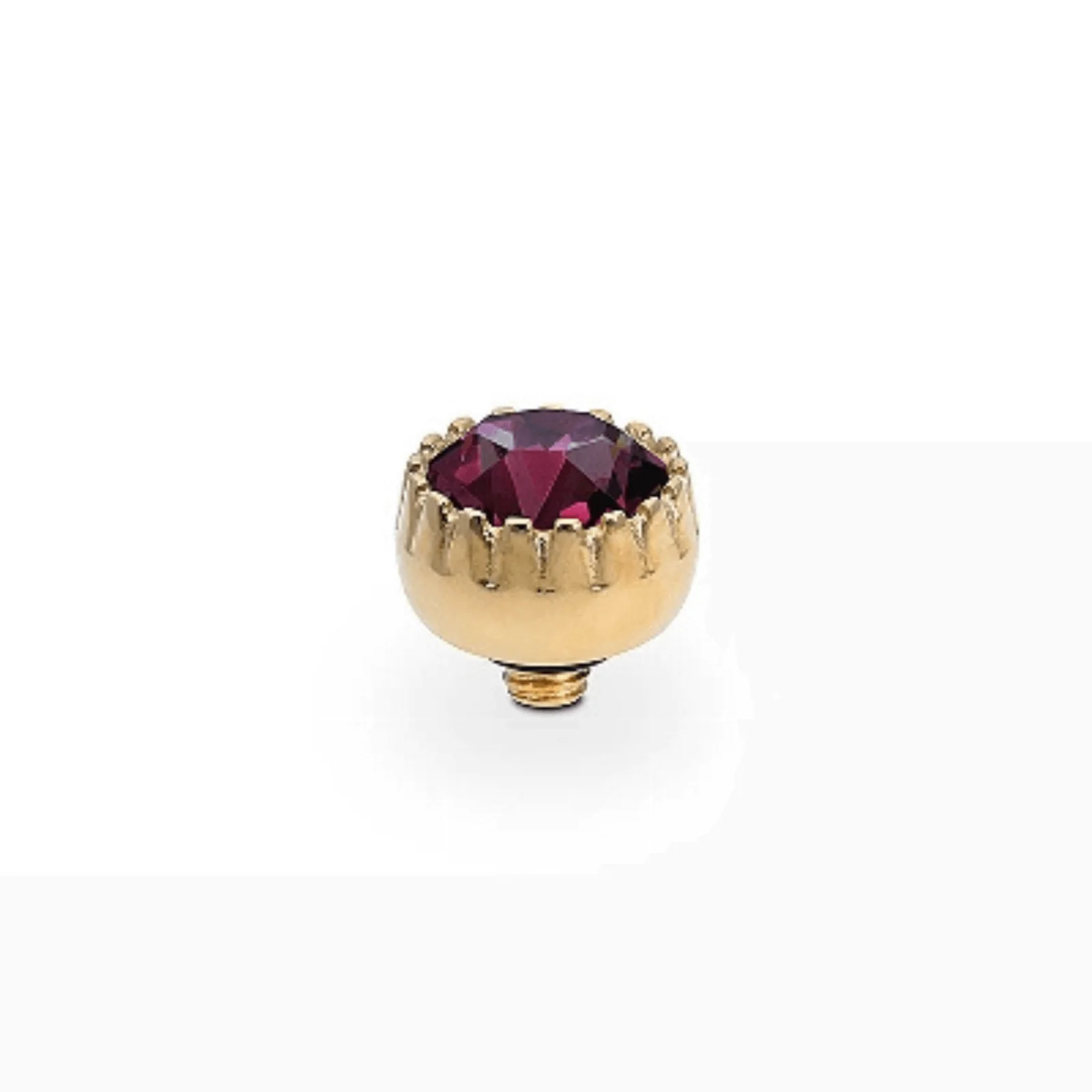 Qudo London 8mm Gold Topper - Amethyst