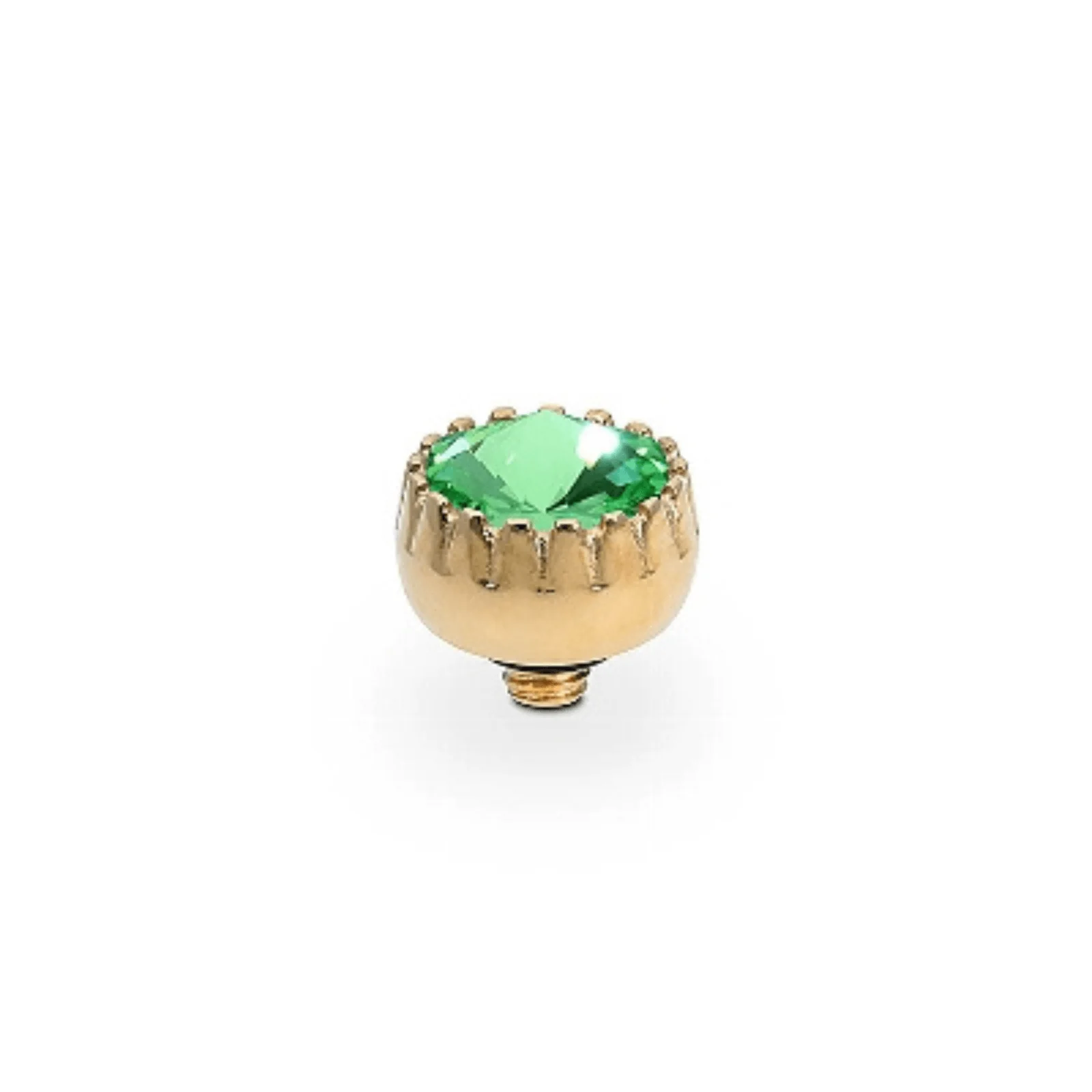 Qudo London 8mm Gold Topper - Peridot